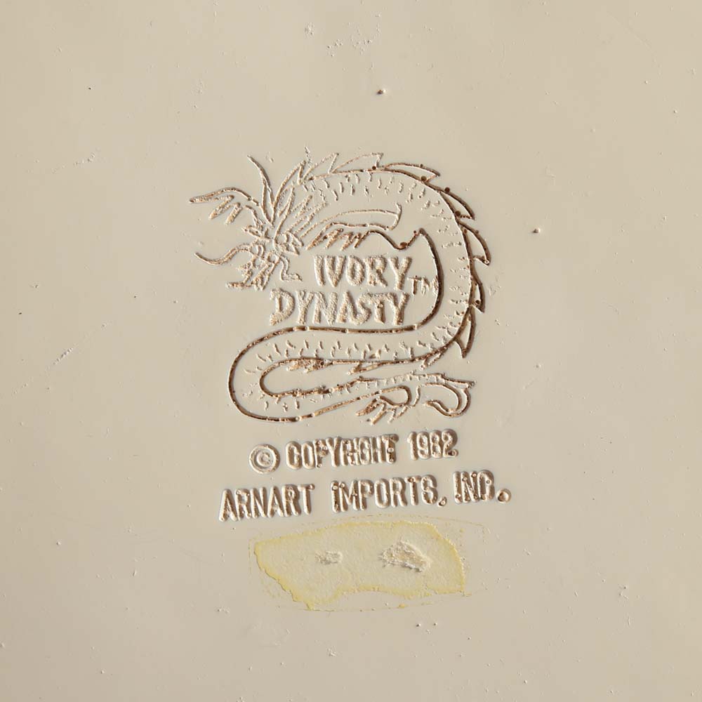 Arnart Imports "Ivory Dynasty" Vase and Plate