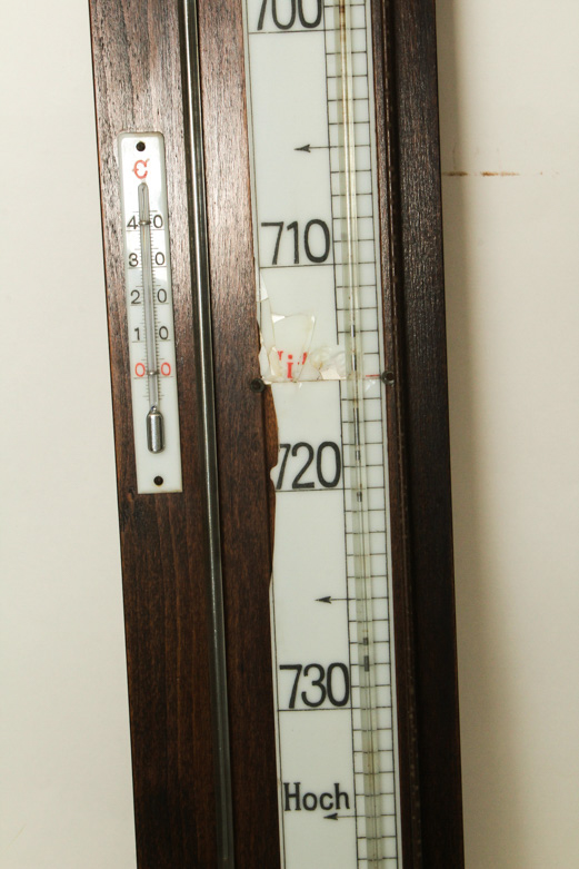 Vintage German Kontra Barometer and Wall Thermometer