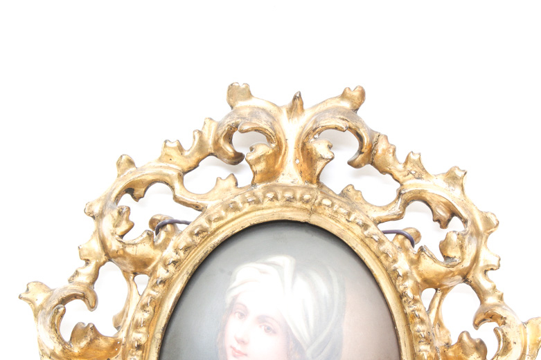 Portrait On Porcelain After "Beatrice da Cenci"