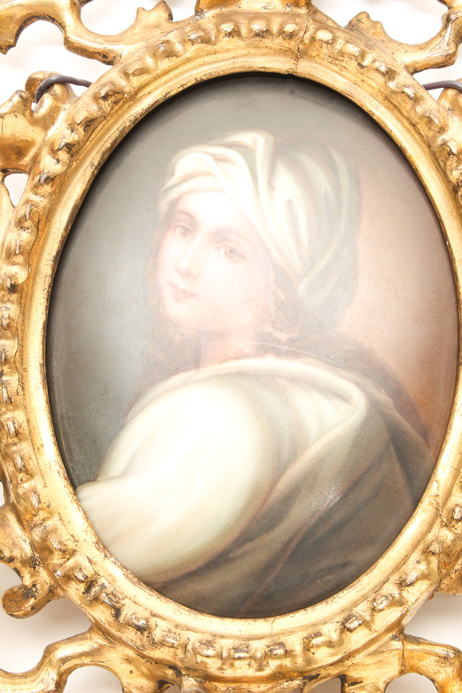 Portrait On Porcelain After "Beatrice da Cenci"