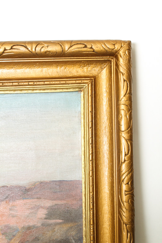 George Bickerstaff Vintage Oil Painting on Canvas of California Coast