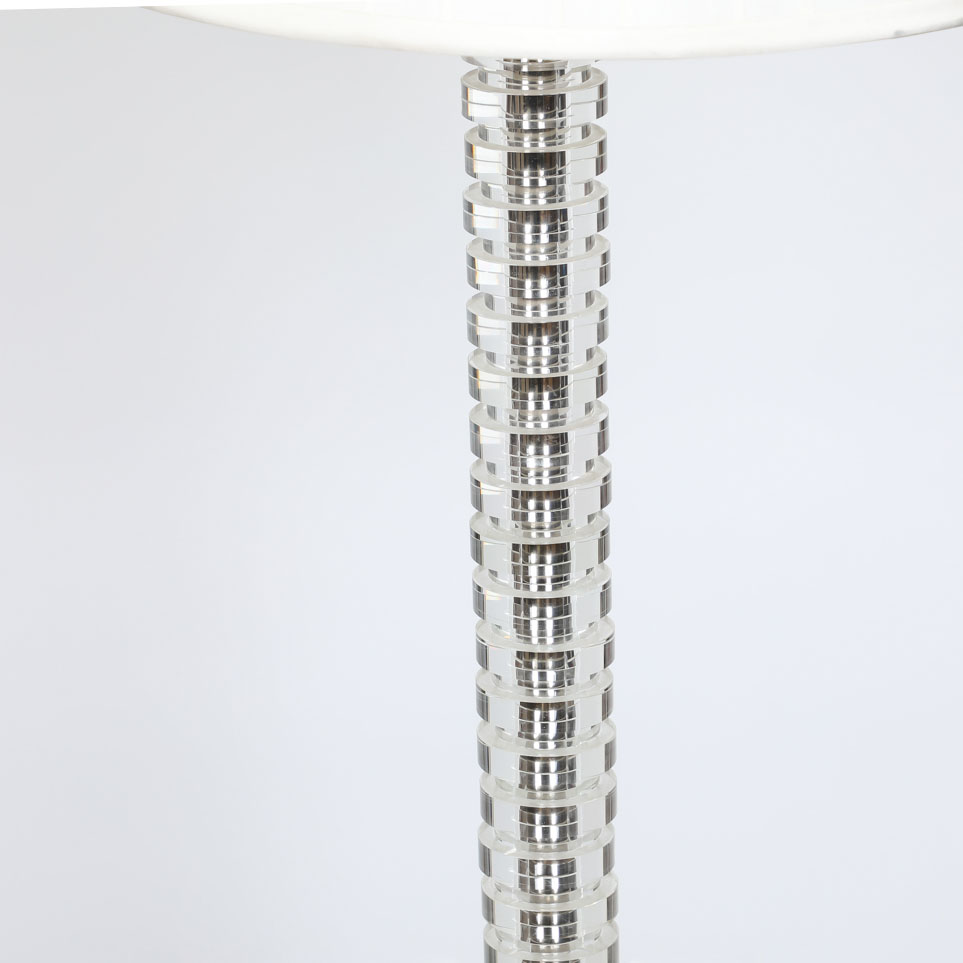 Spiral Glass  Floor Lamp