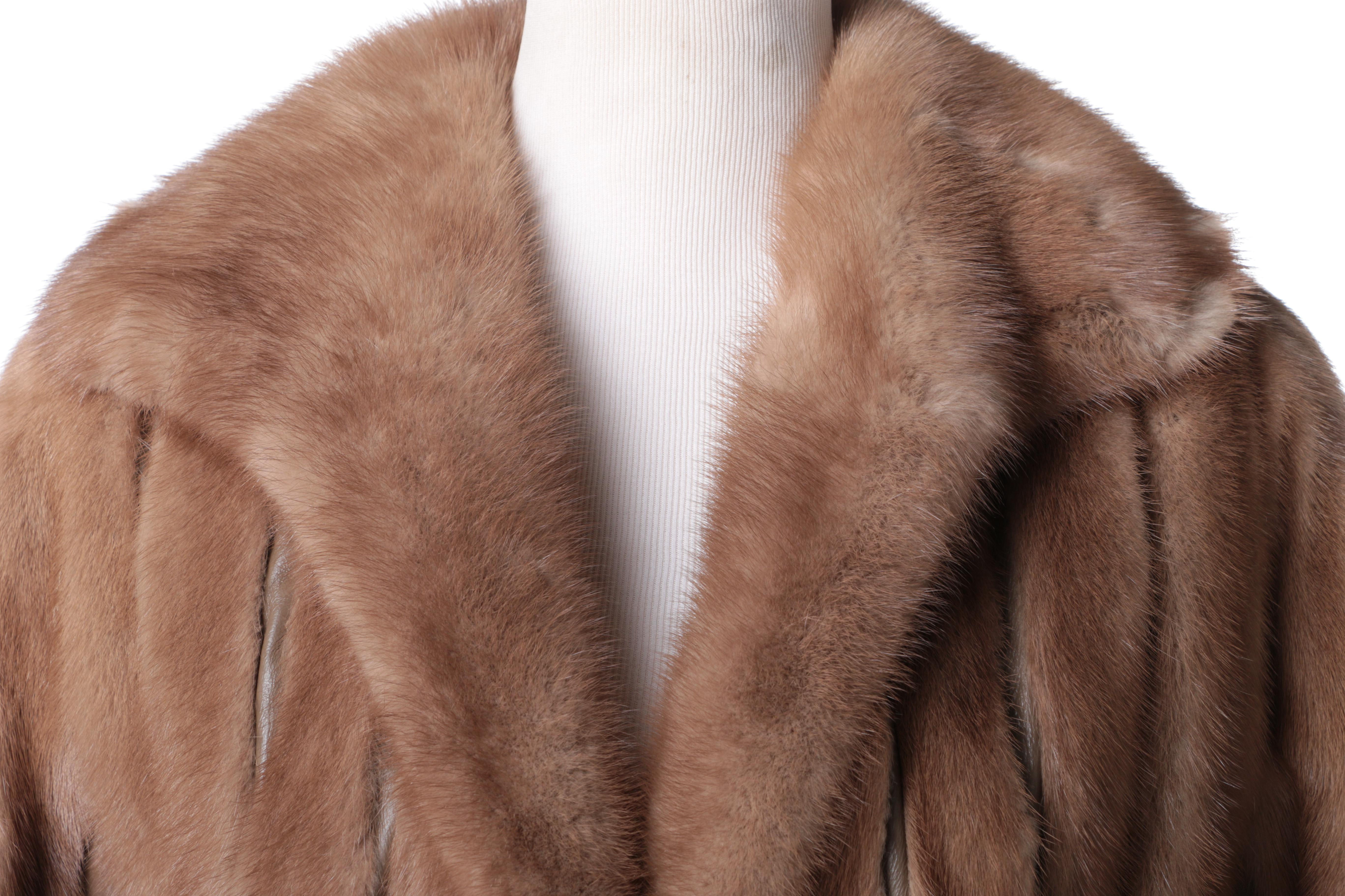 Women's Vintage Mink Fur and Leather Coat from Freeman's Furs