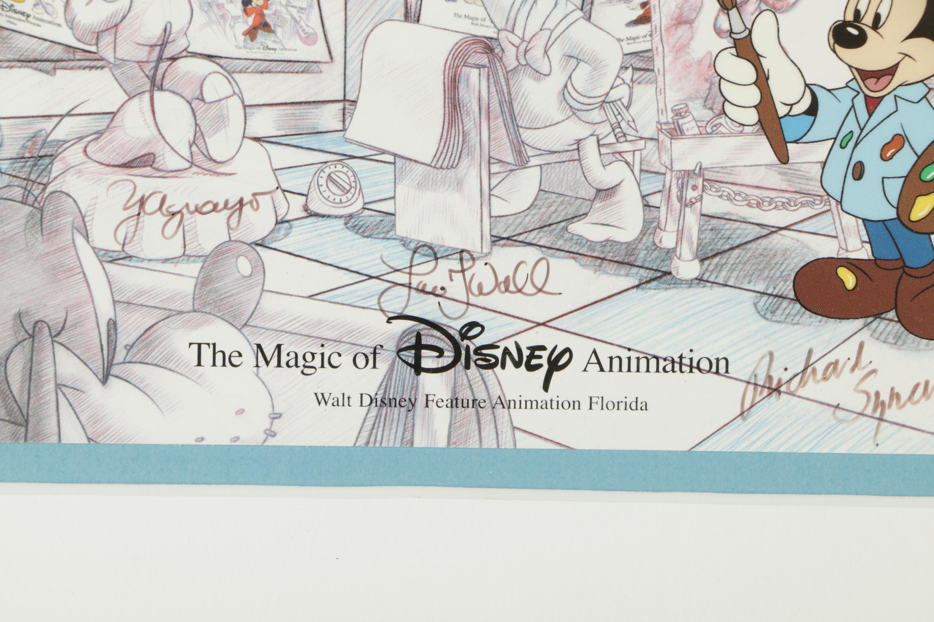 Disney Sericel of Mickey with Autograph Card and Pin "Character Class"