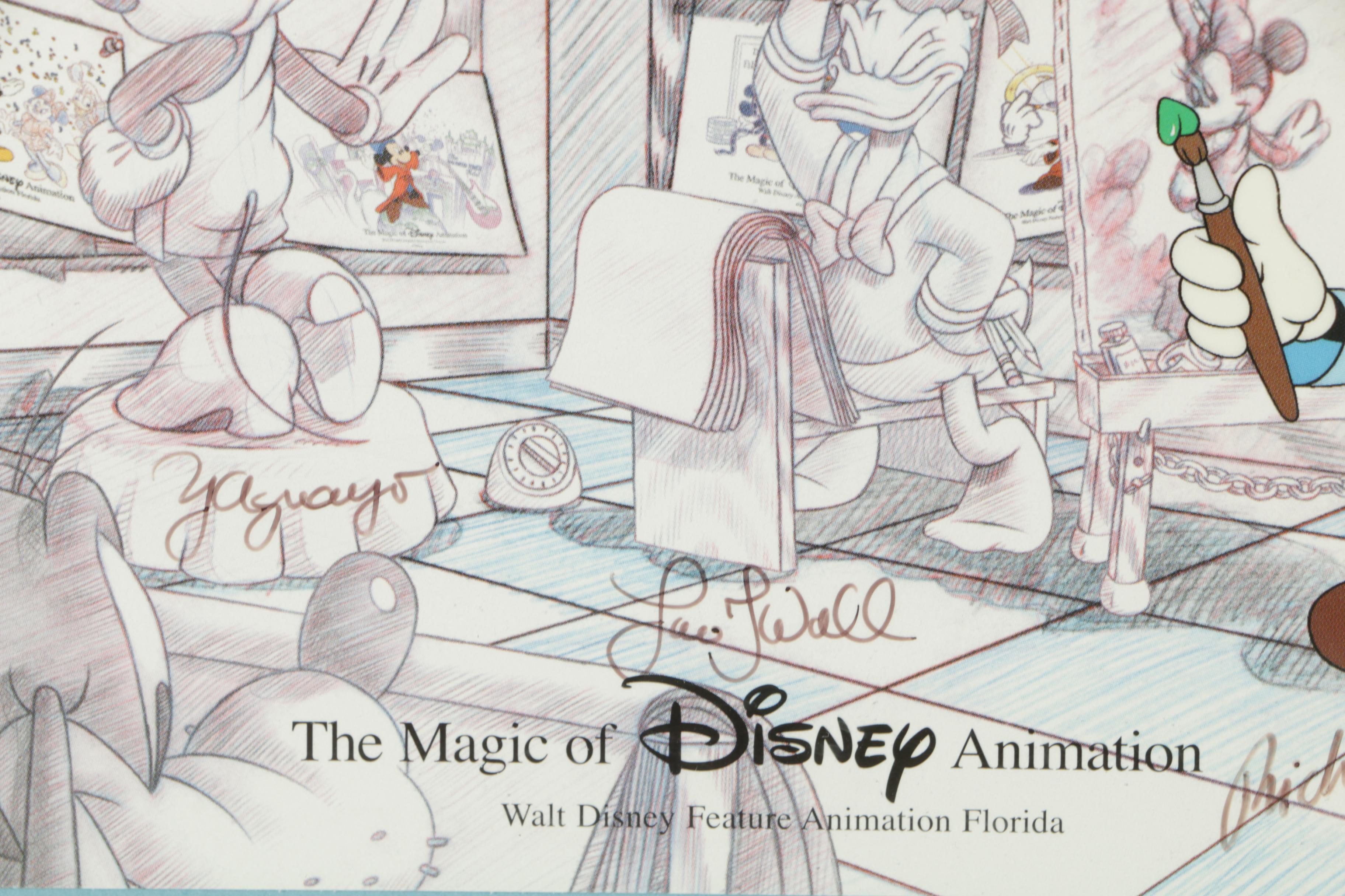 Disney Sericel of Mickey with Autograph Card and Pin "Character Class"