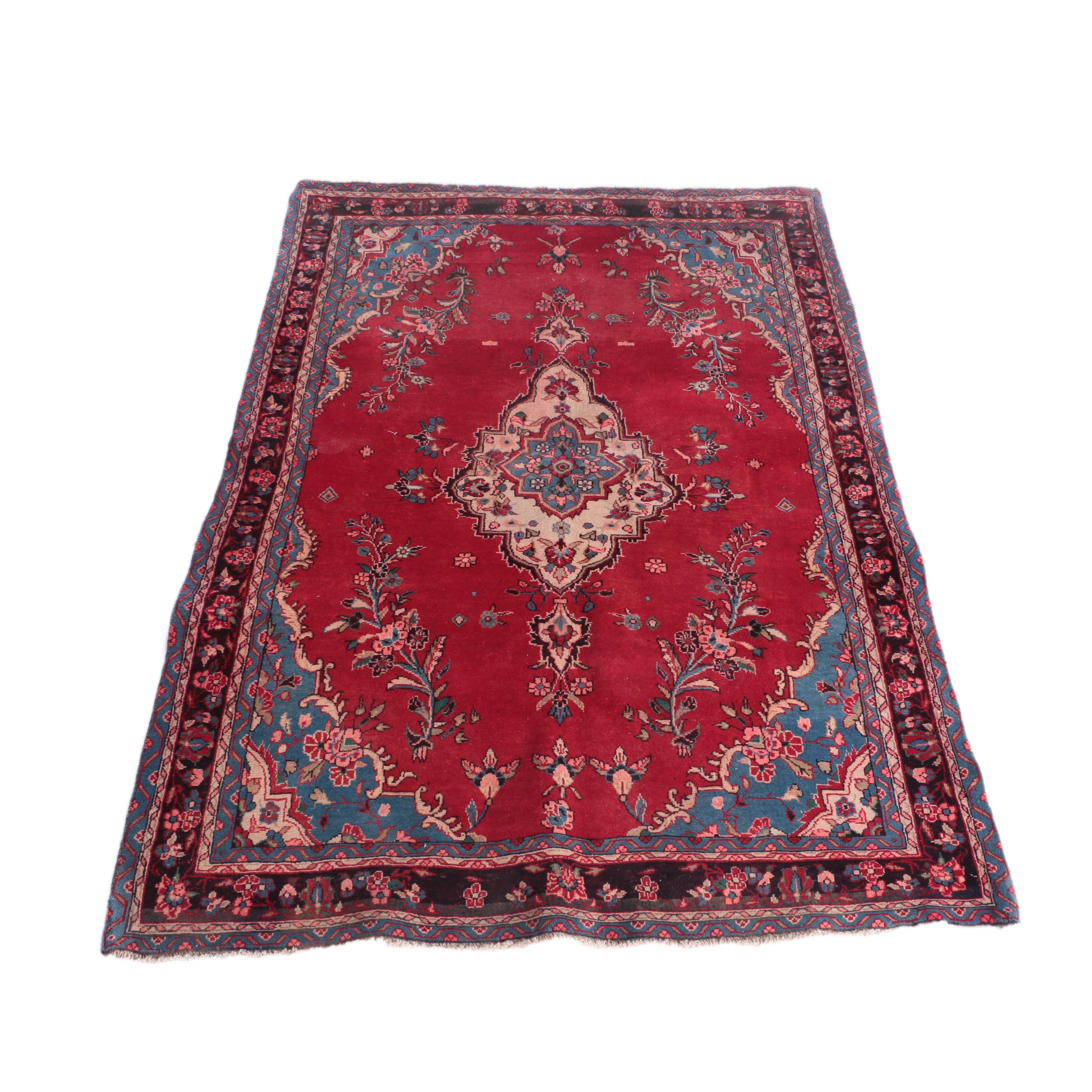 Hand-Knotted Persian Wool Area Rug