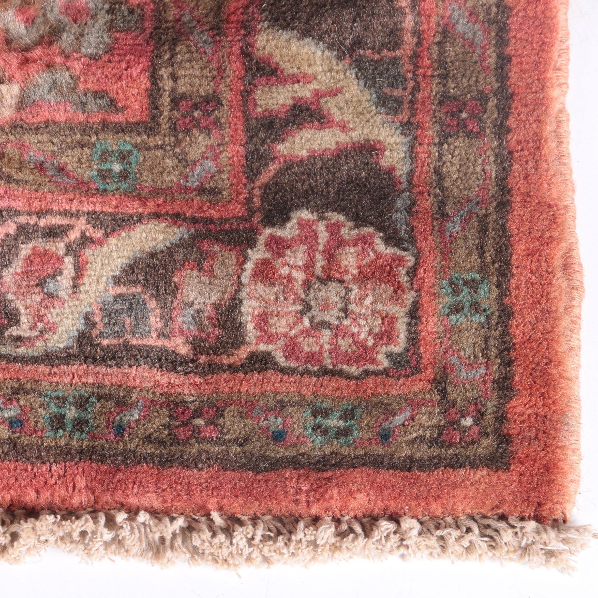 Hand-Knotted Perisan Mehriban Carpet Runner