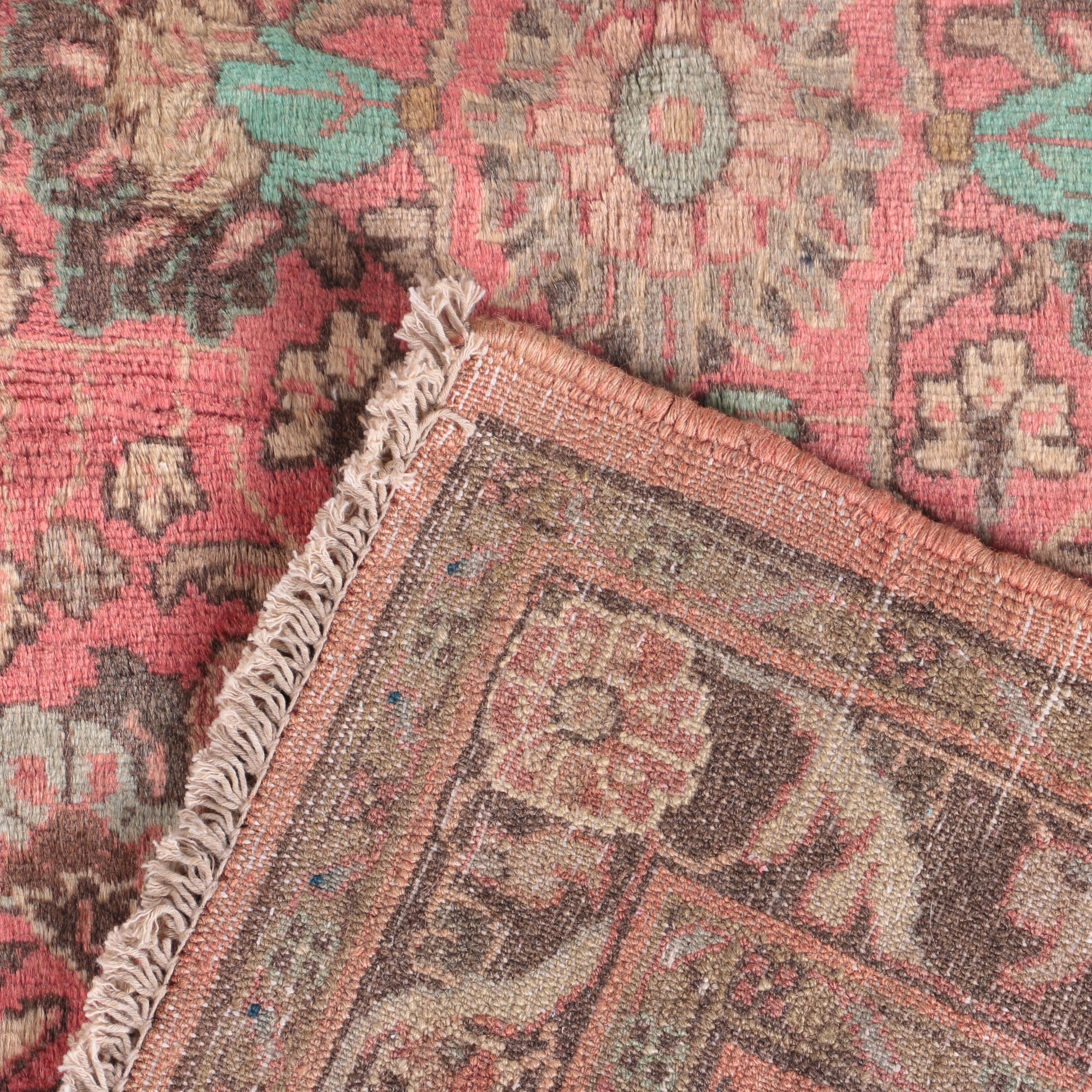 Hand-Knotted Perisan Mehriban Carpet Runner