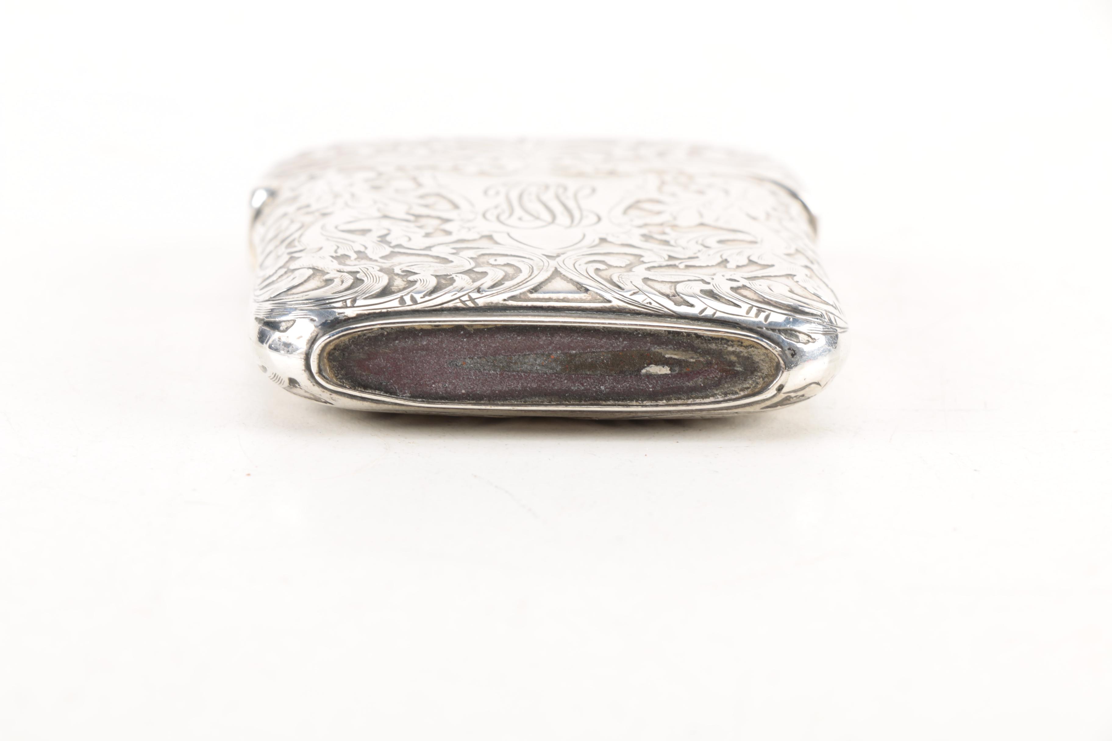 Scroll Chased Sterling Silver Case