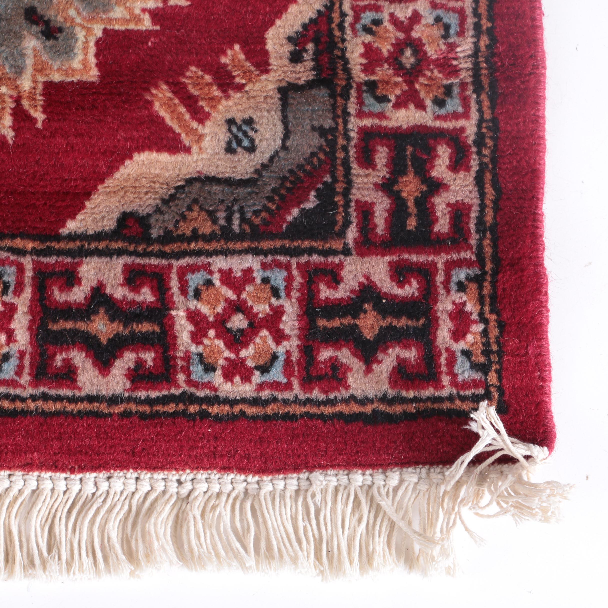 Hand-Knotted Indo-Kazak Carpet Runner