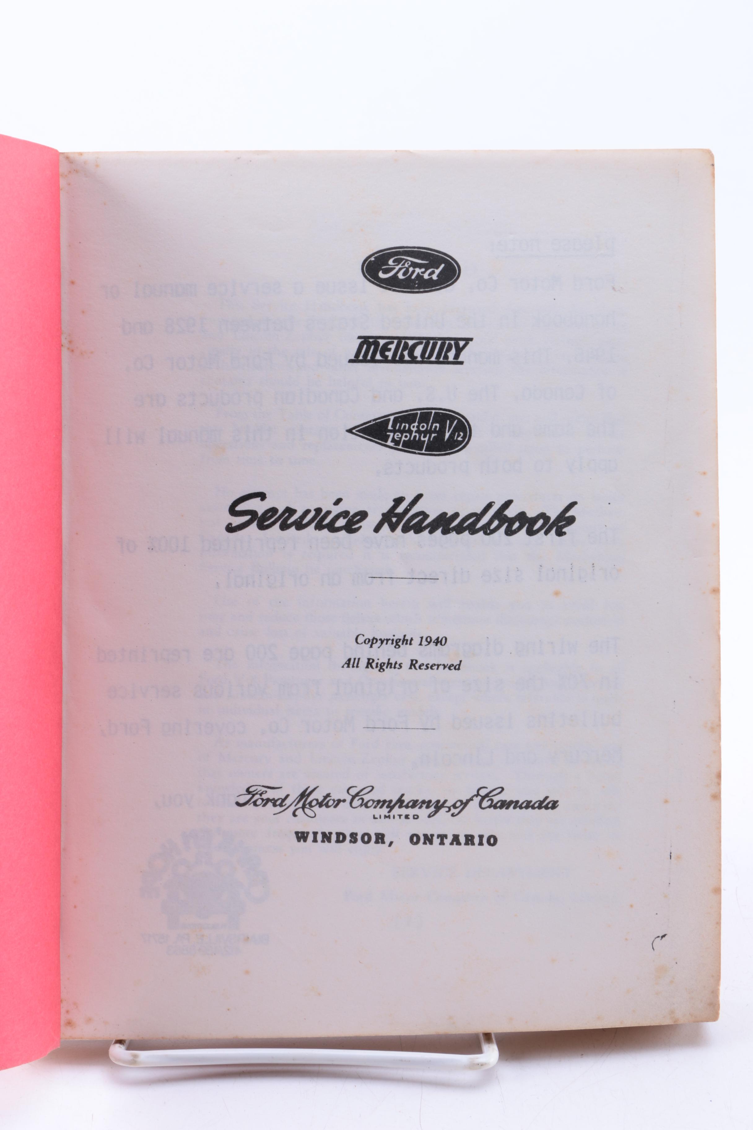 Vintage Automobile Catalogs and Manuals