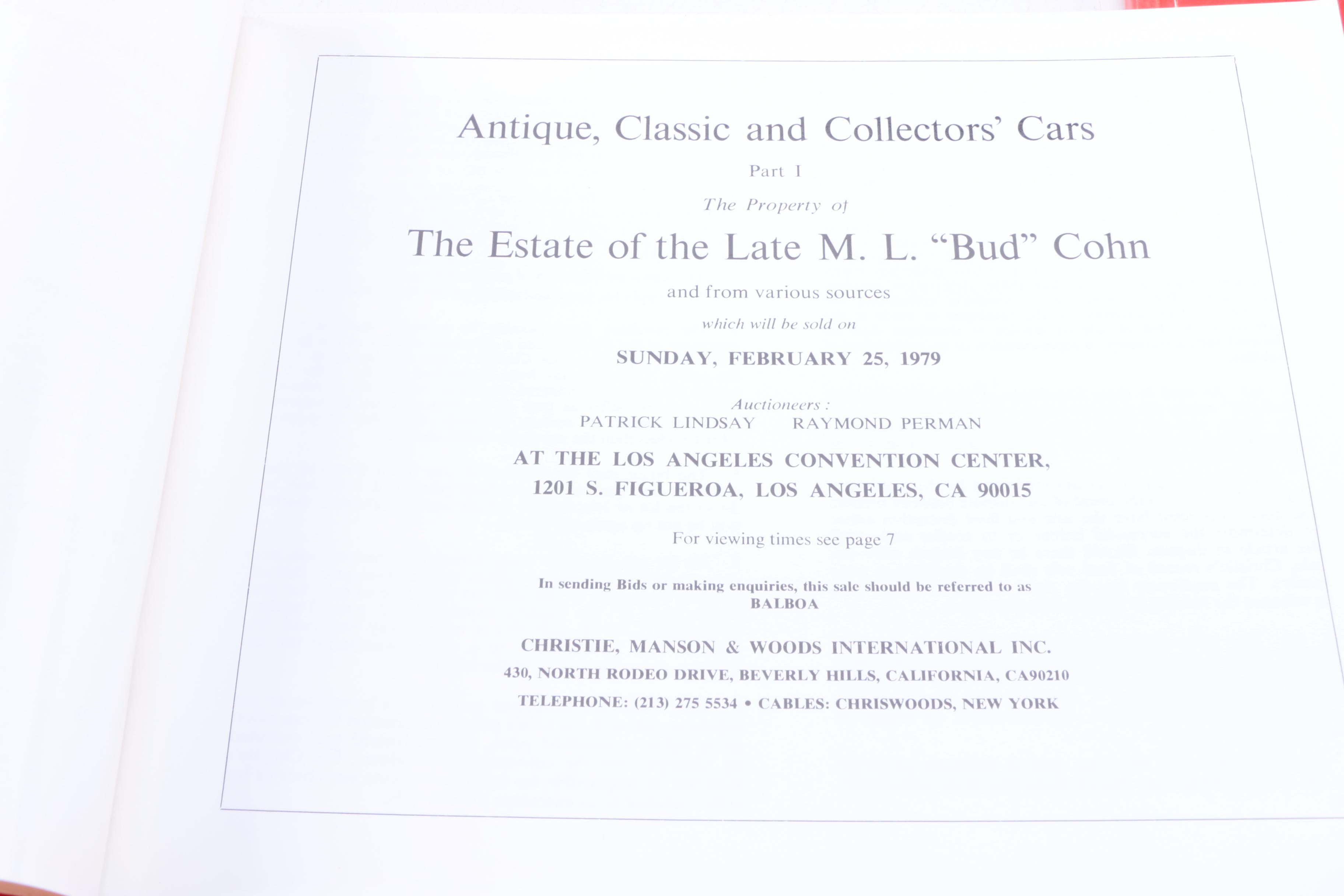 Vintage Automobile Catalogs and Manuals