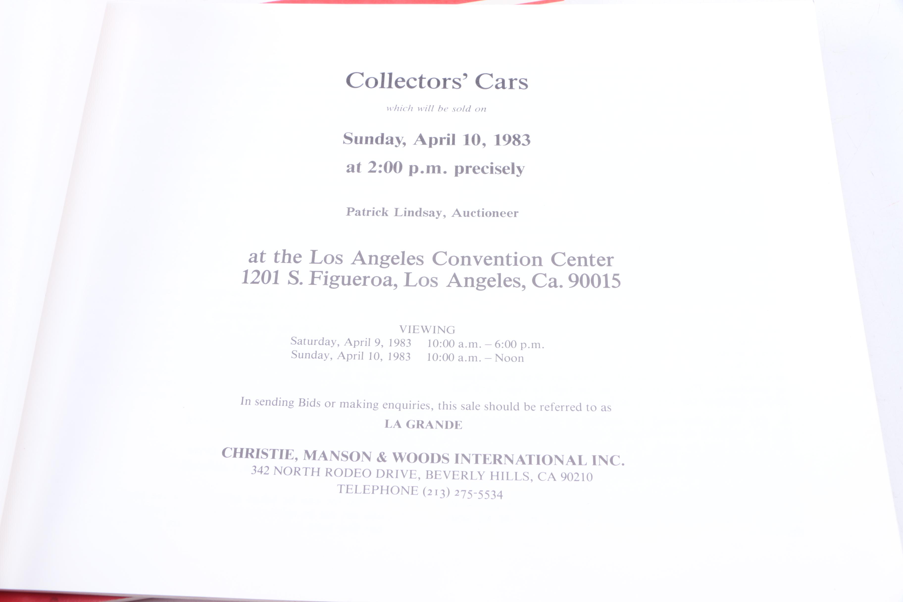 Vintage Automobile Catalogs and Manuals