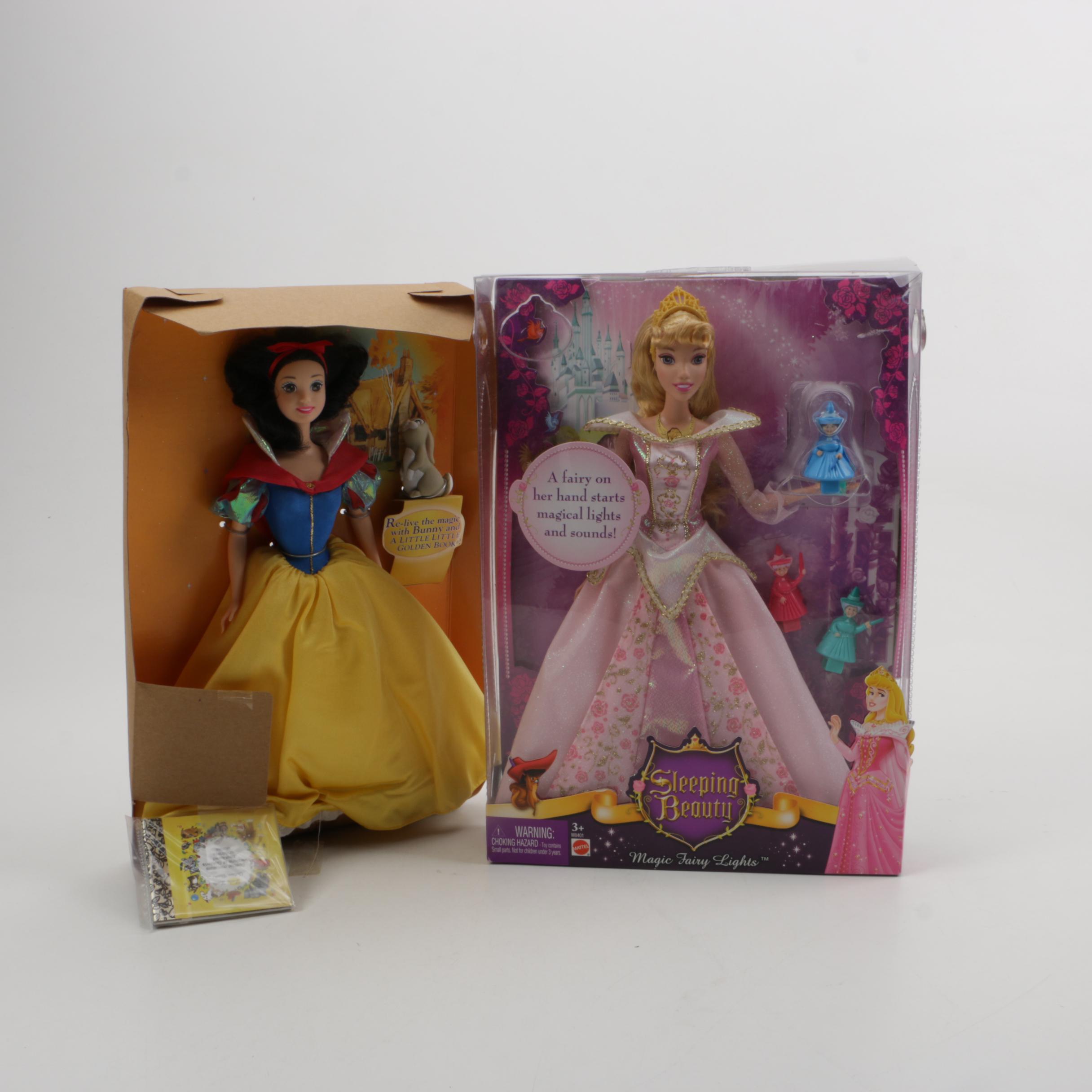 Mattel Sleeping Beauty and Snow White Dolls
