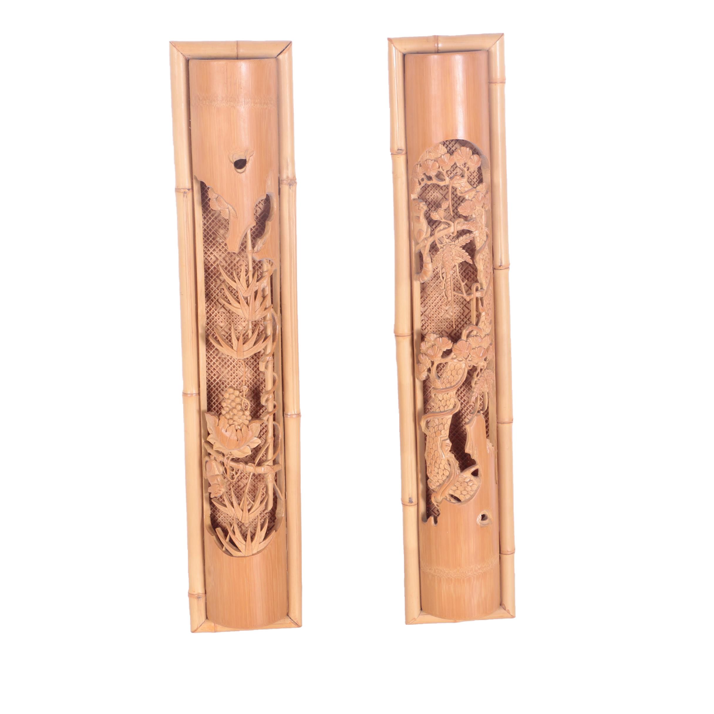 Pair of Bamboo Wall Decor