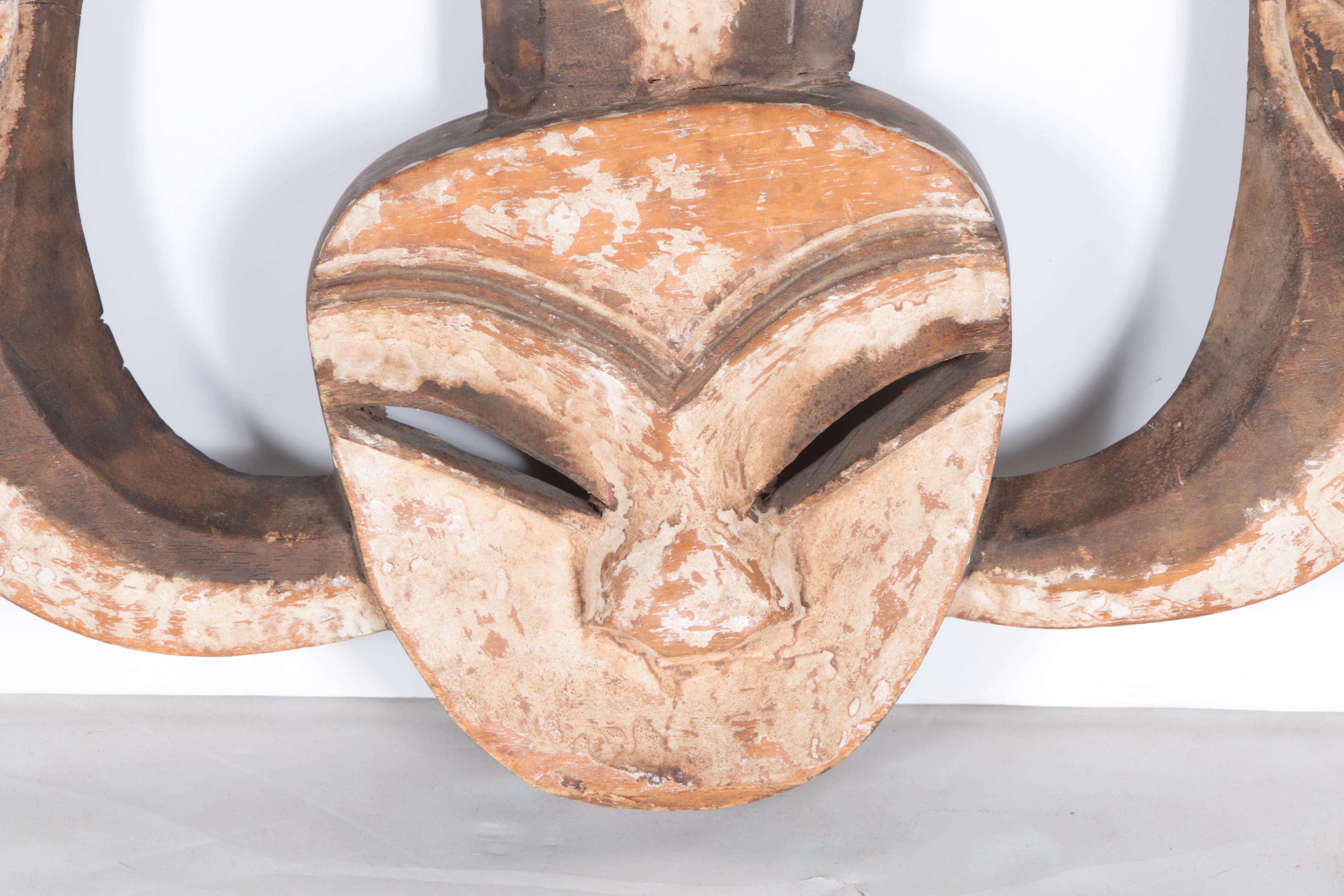 Central African Carved Wooden Kwele Mask