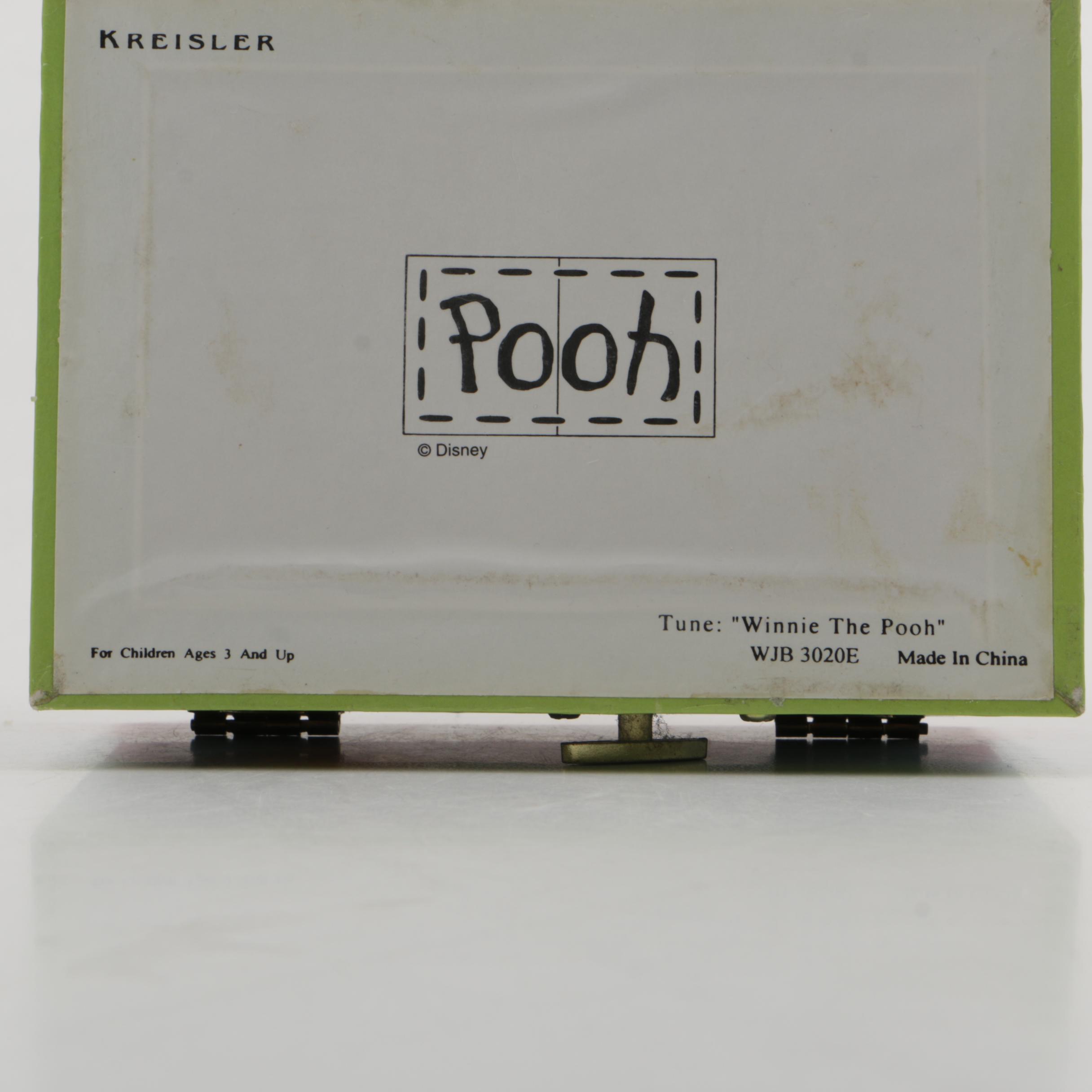 Winnie the Pooh Music and Jewelry Box with Miniature Pooh Ornaments