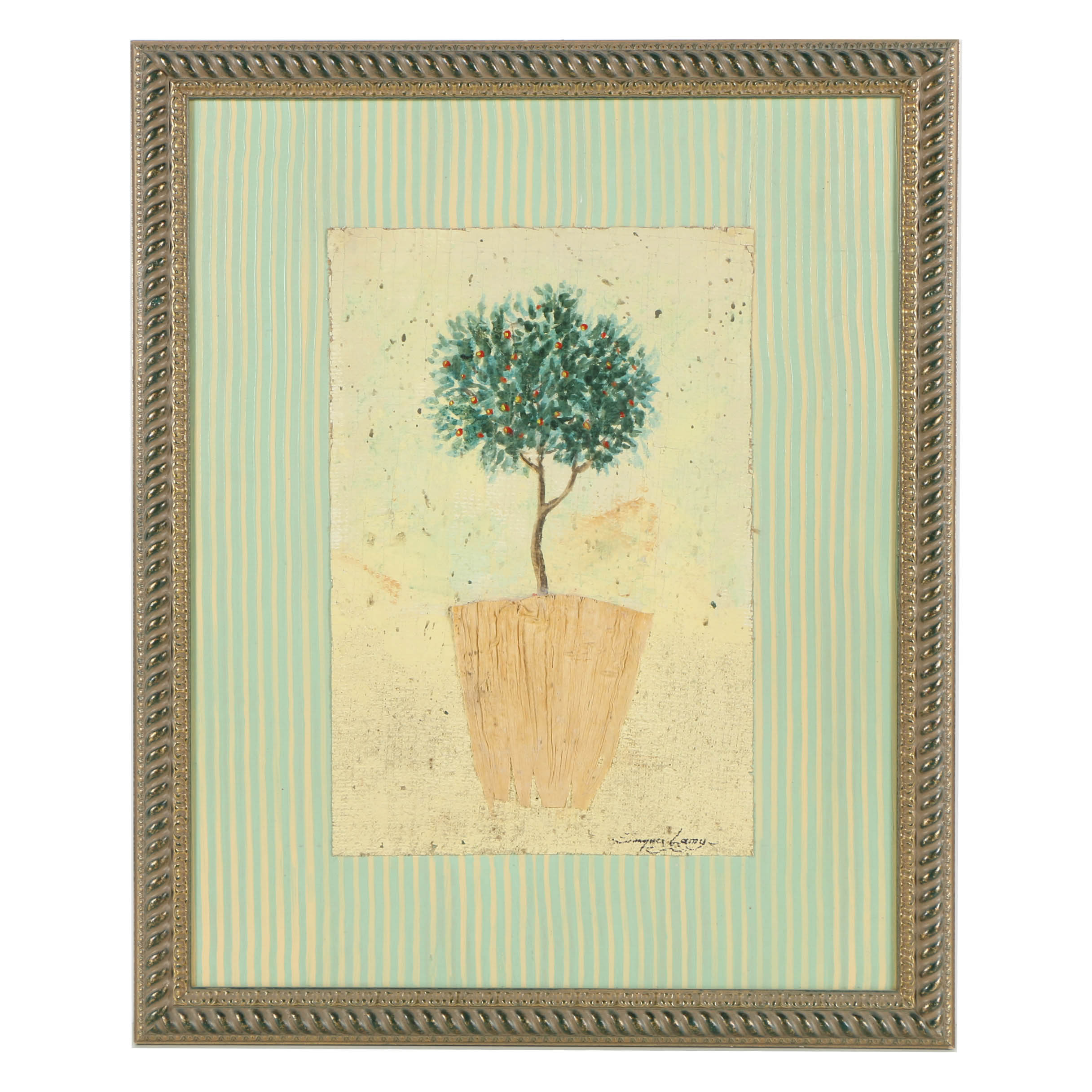 Jacques Lamy Mixed Media Composition on Board of a Still-Life