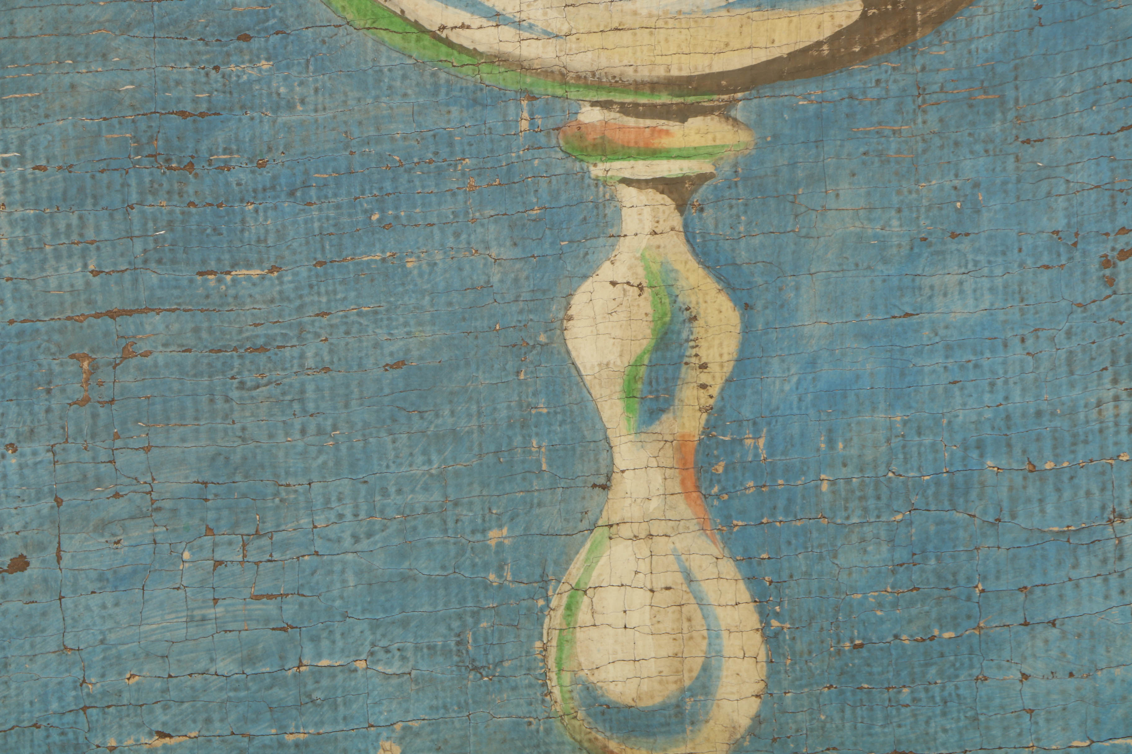 Jacques Lamy Fresco Painting on Burlap Fruit Still Life