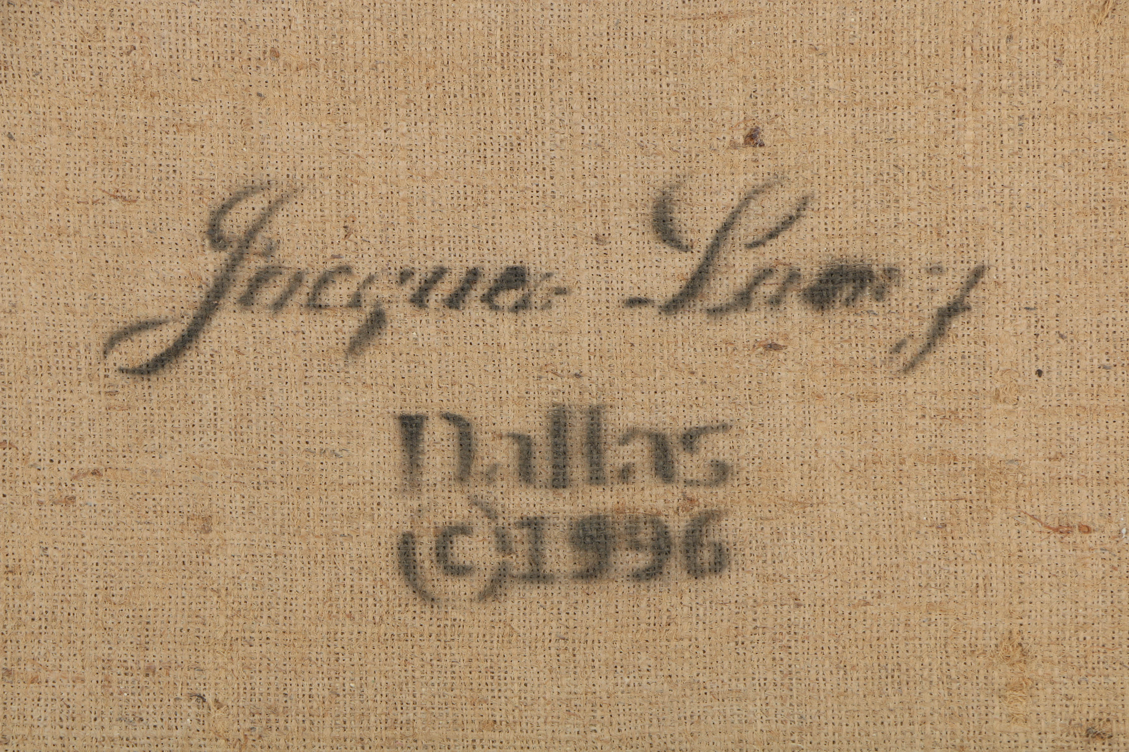 Jacques Lamy Fresco Painting on Burlap Fruit Still Life