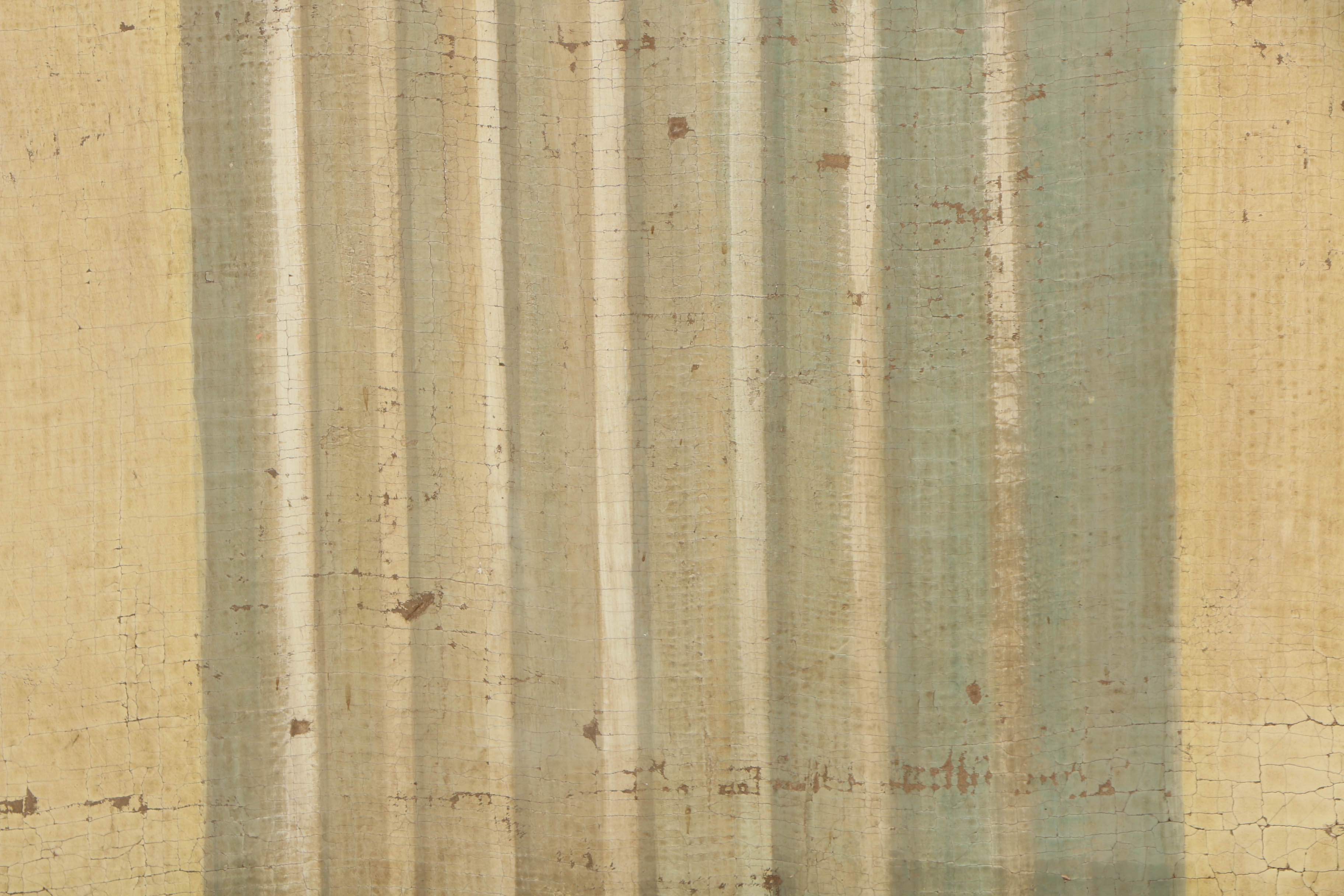 Jacques Lemy Fresco Painting on Burlap of Corinthian Column