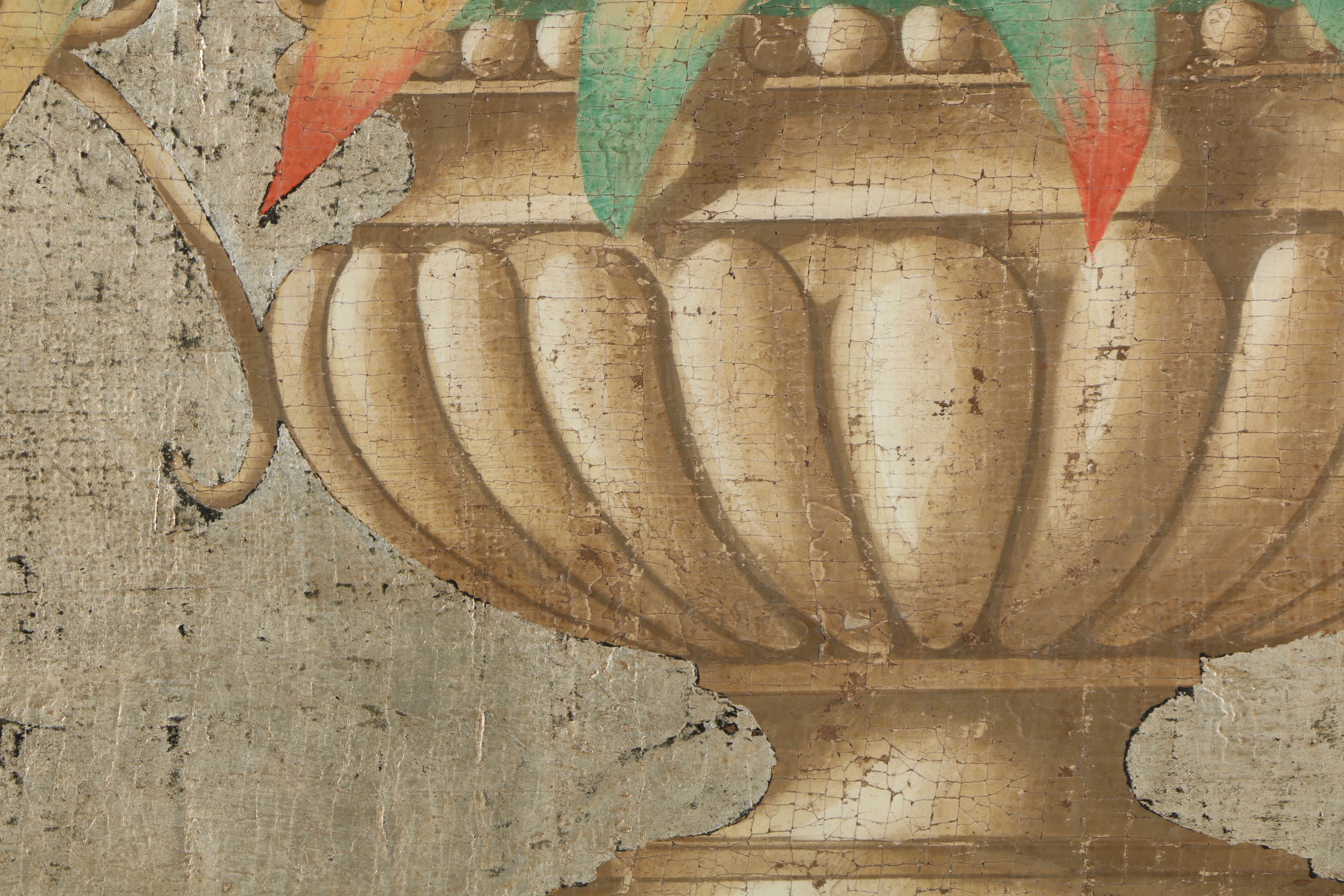 Jacques Lamy Fresco Painting on Burlap Still Life