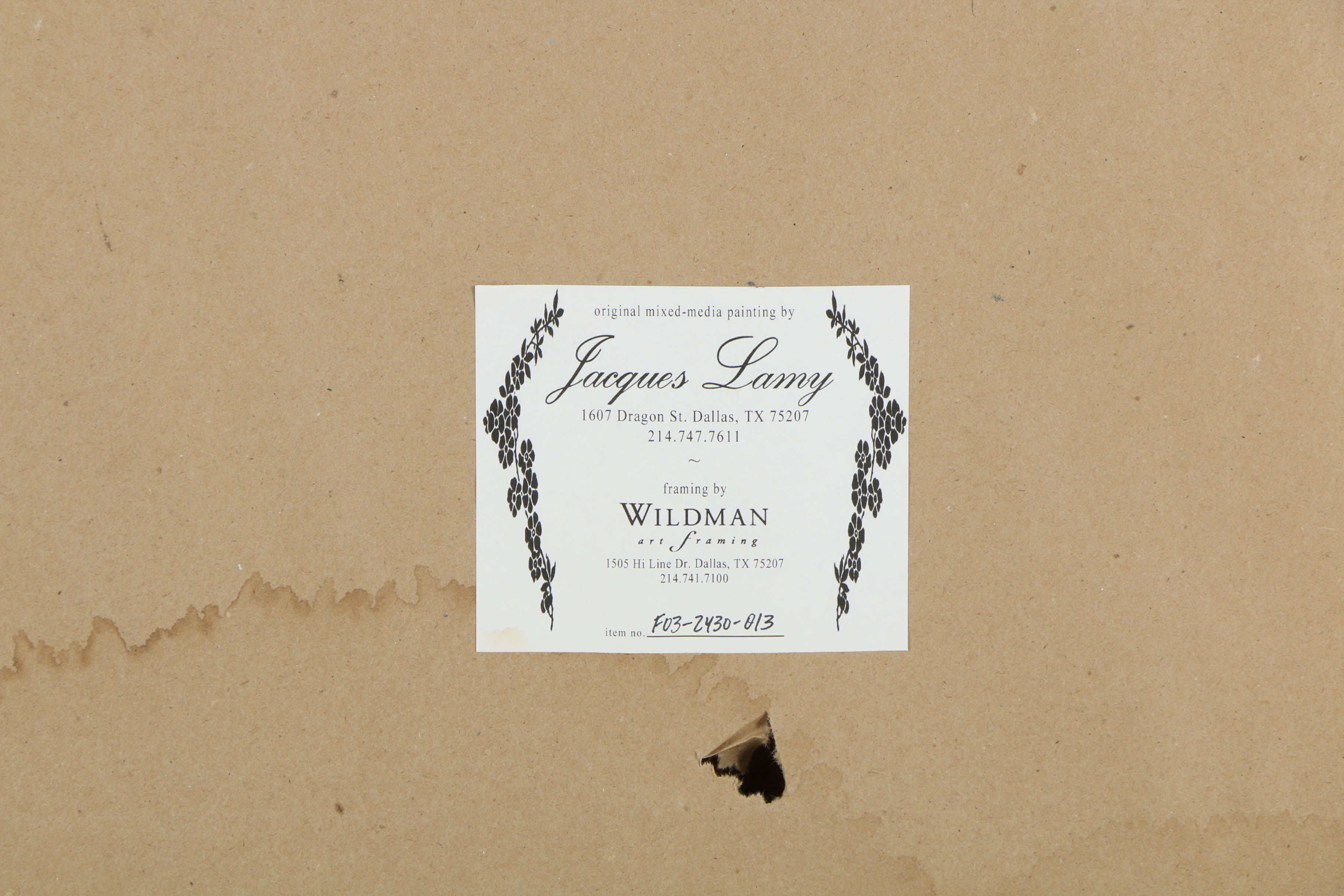 Jacques Lamy Mixed Media Composition on Board of a Still-Life