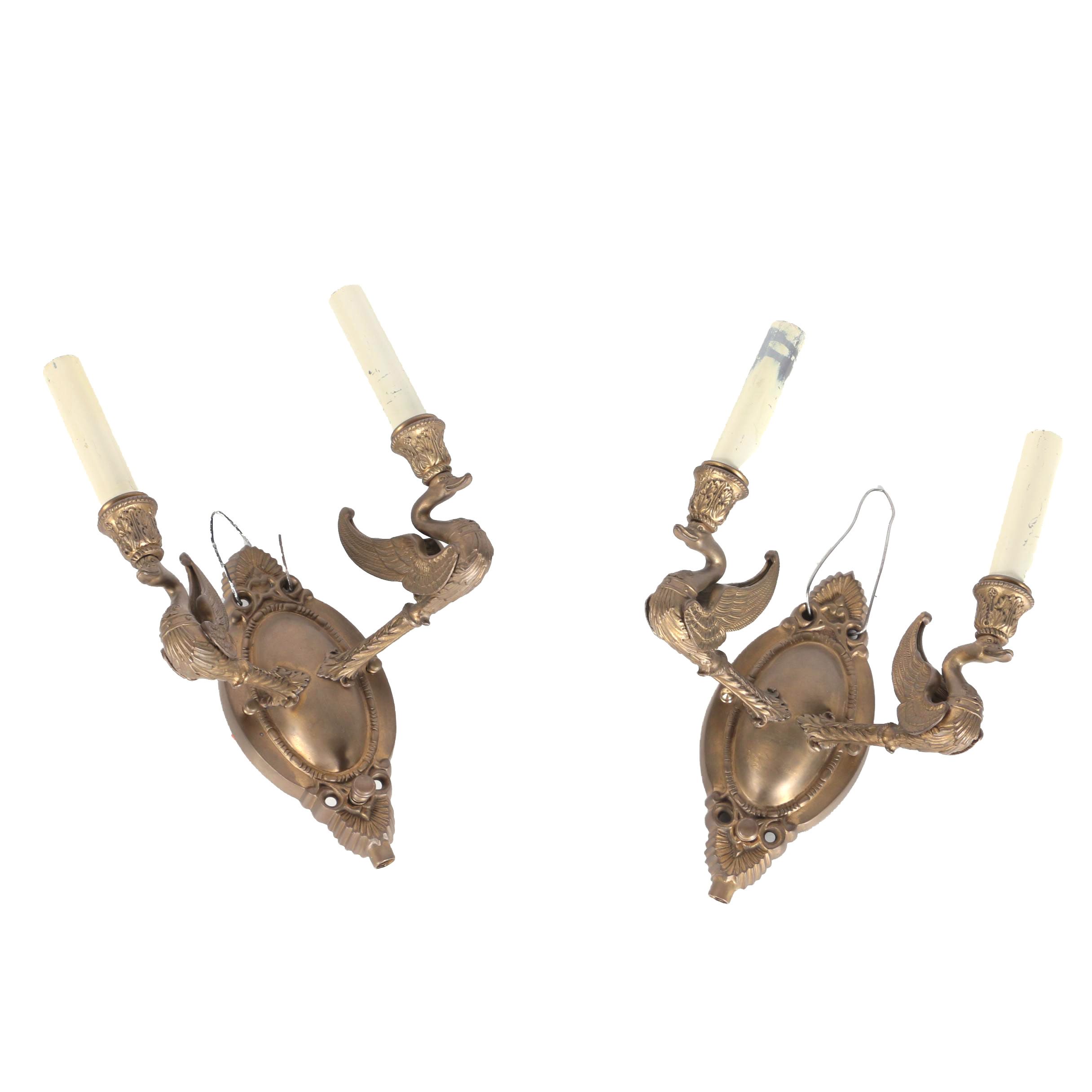 Pair of Brass Wall Sconces