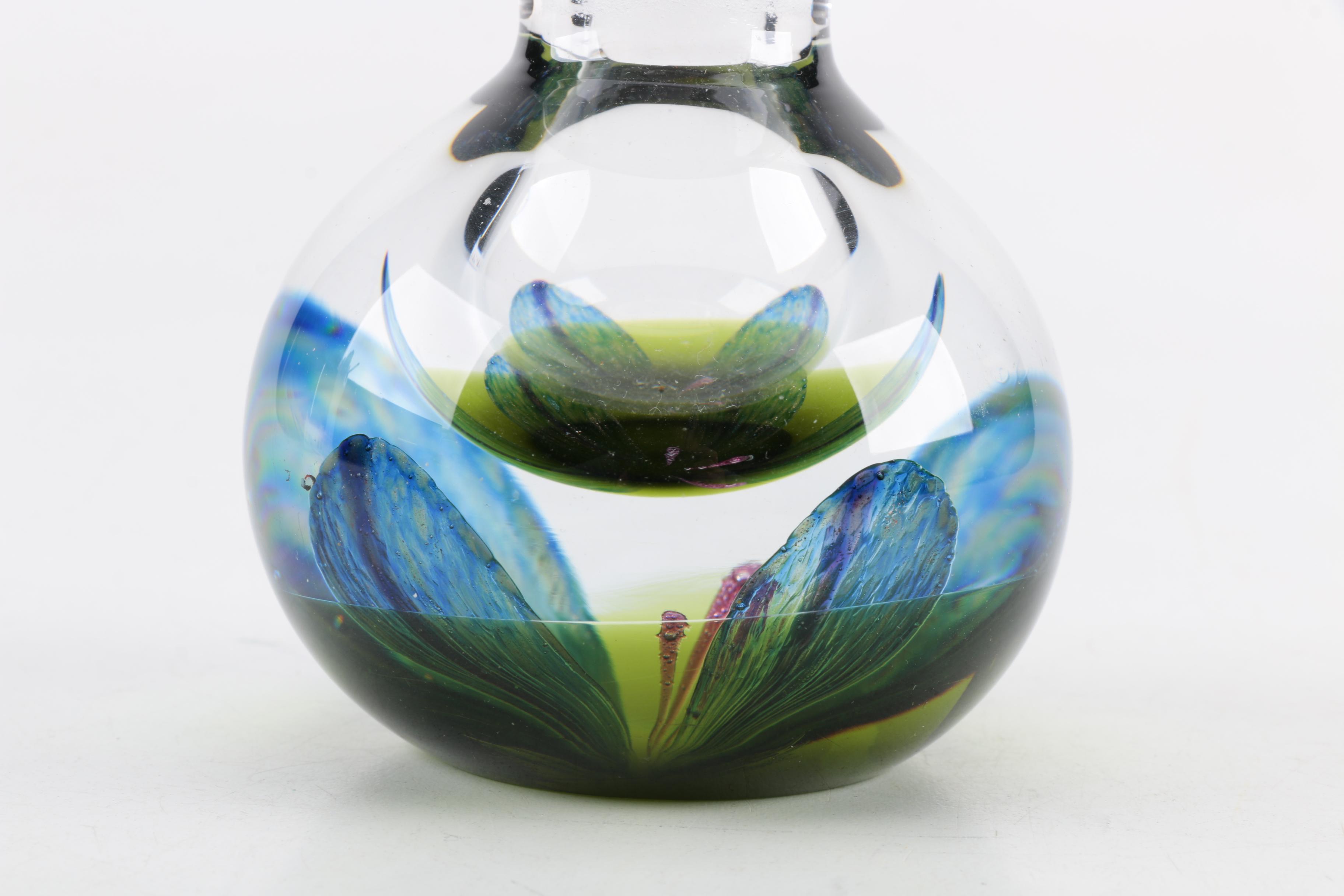 Caithness Art Glass Aquaflora Perfume Bottle