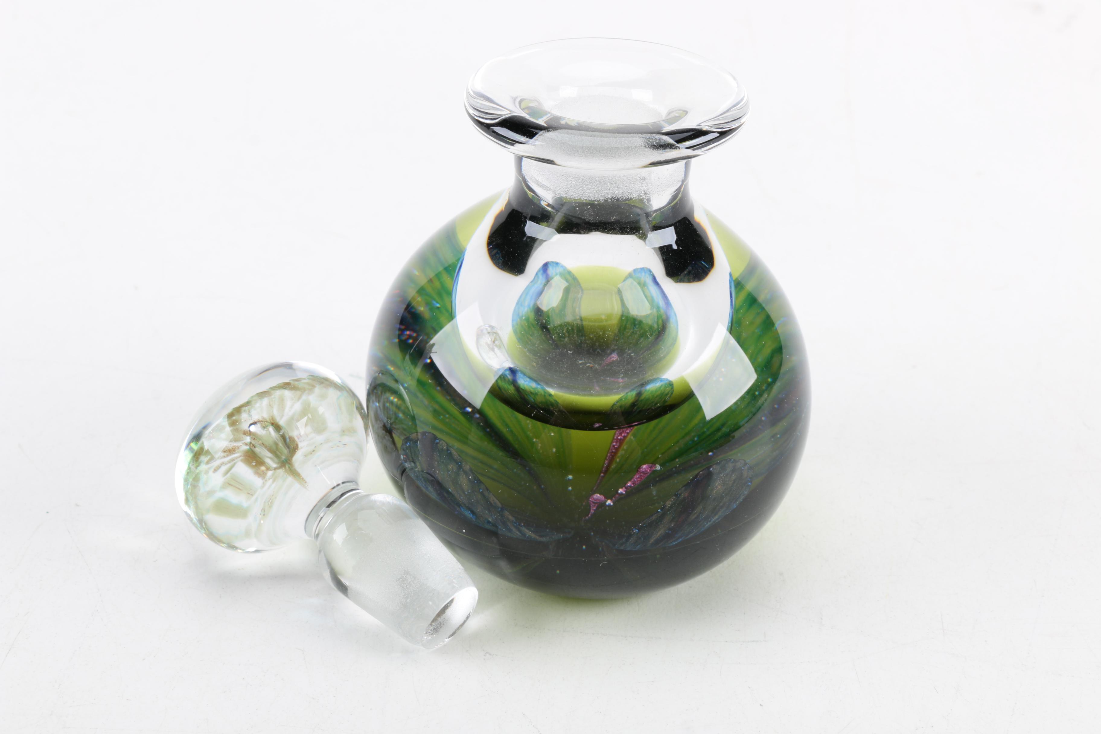 Caithness Art Glass Aquaflora Perfume Bottle