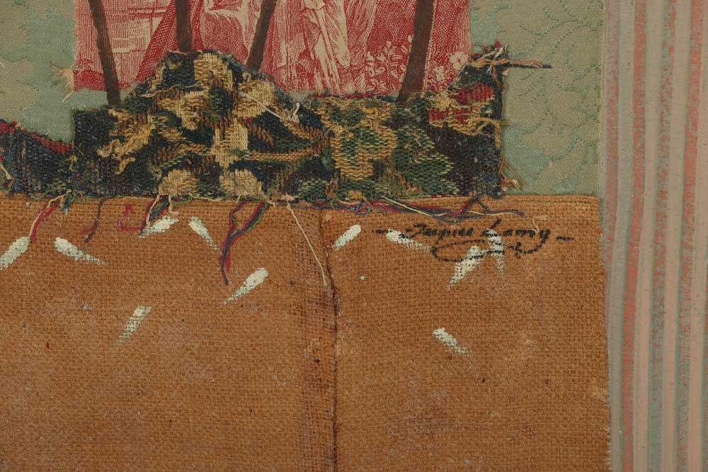 Jacques Lamy Mixed Media Painting on Board of a Classical Scene