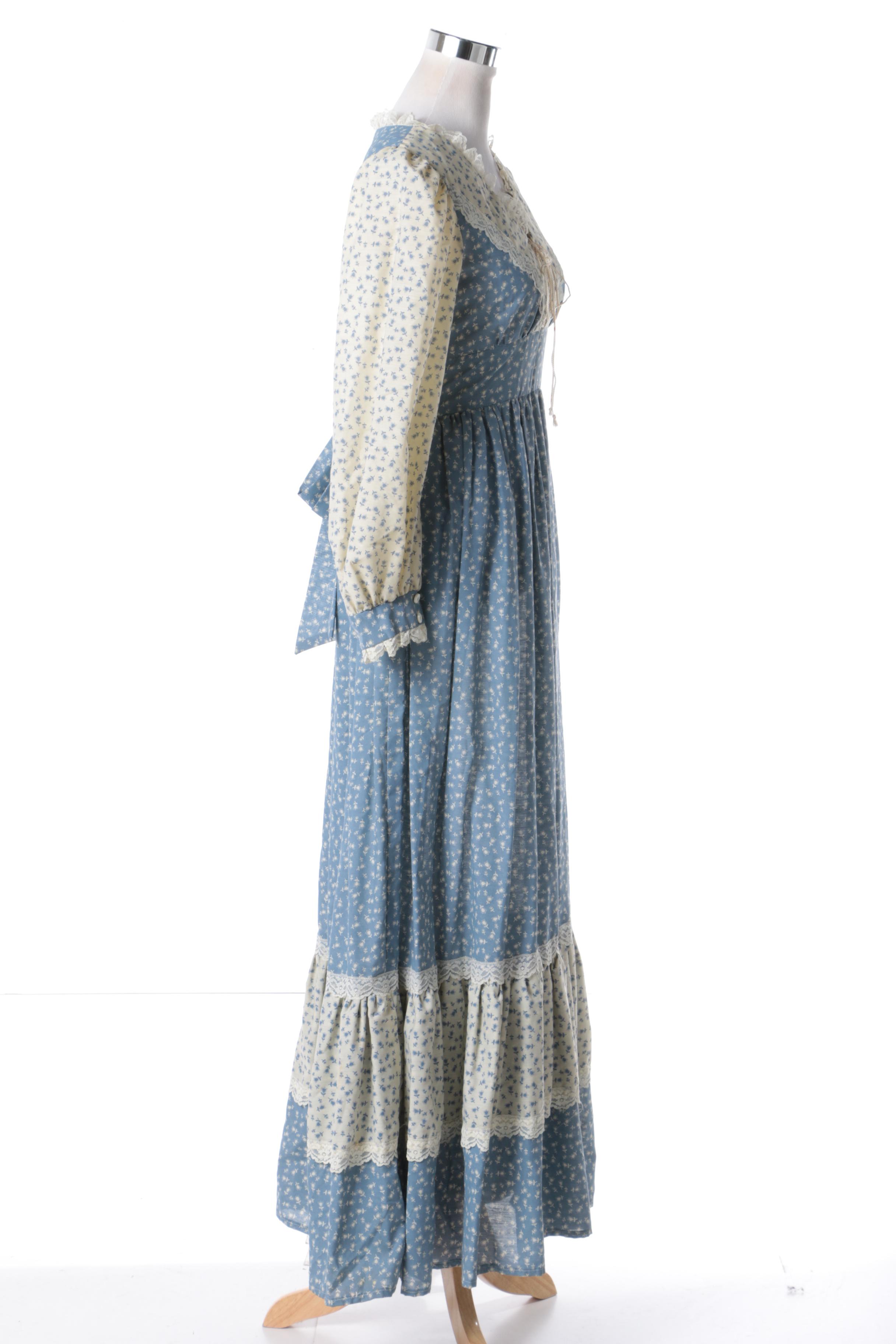 Circa 1970s Vintage Jessica McClintock Gunne Sax Dress