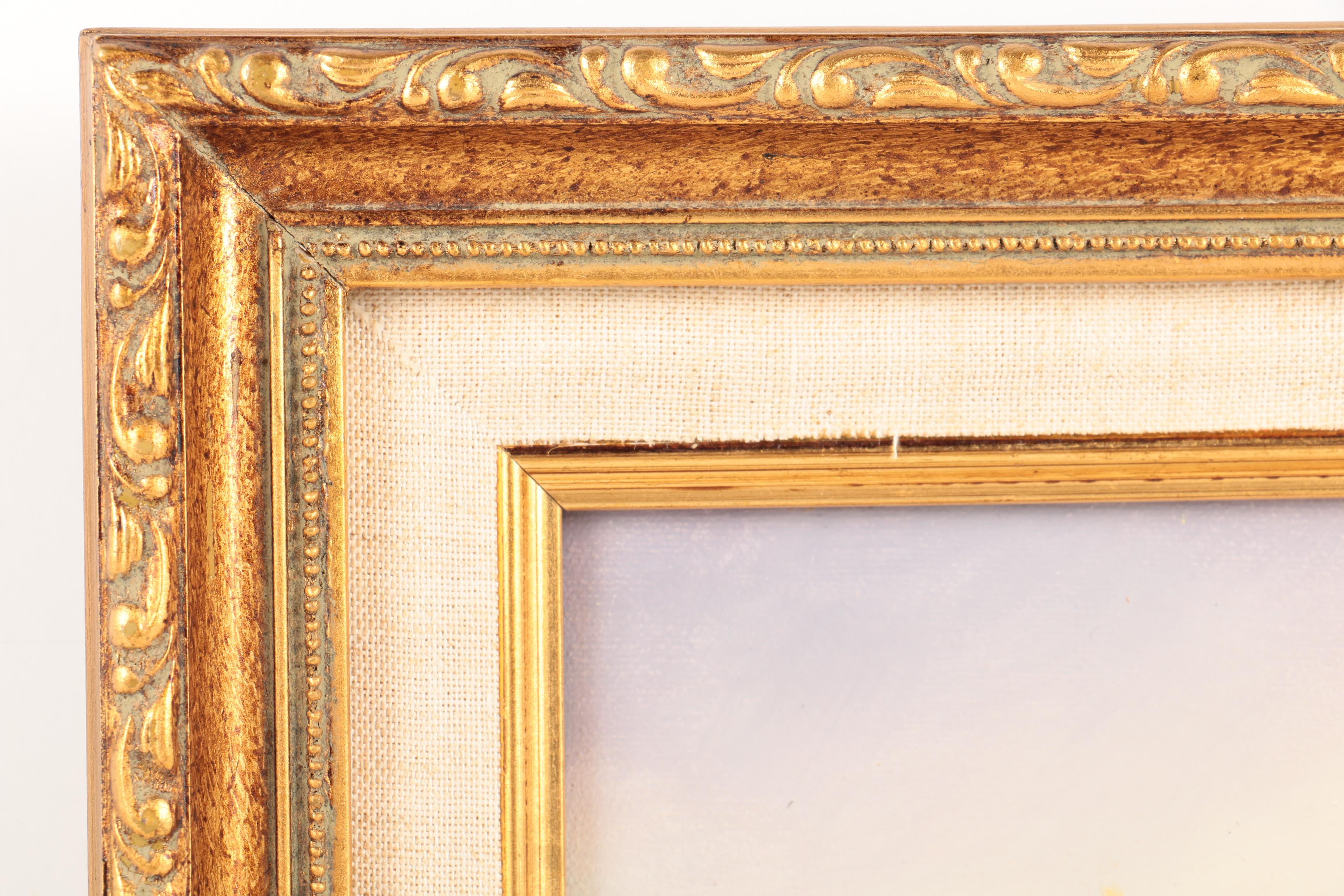 Jean Amiot Signed Oil Painting on Canvas