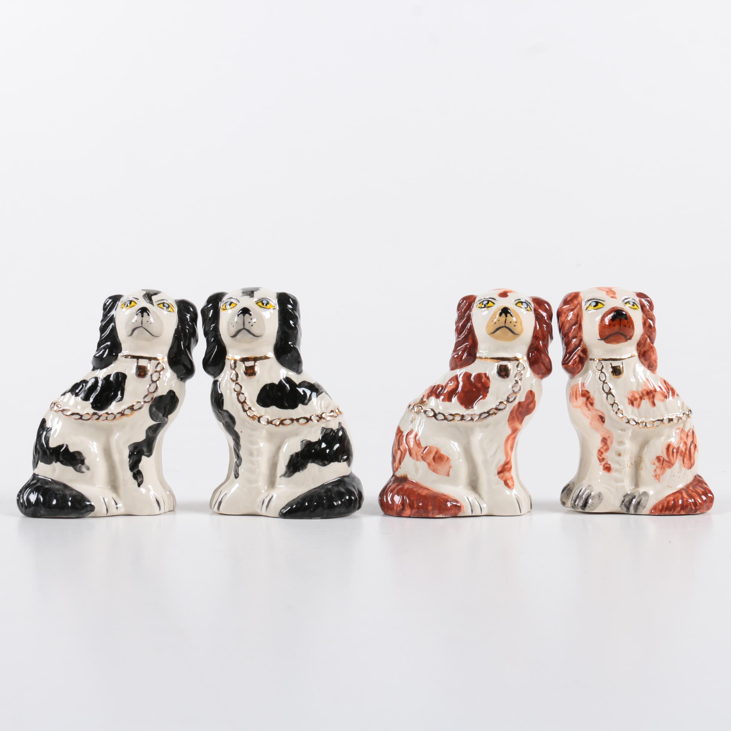 Lee-Anne Chellis Wessel Miniature Painted Staffordshire Style Dog Figurines