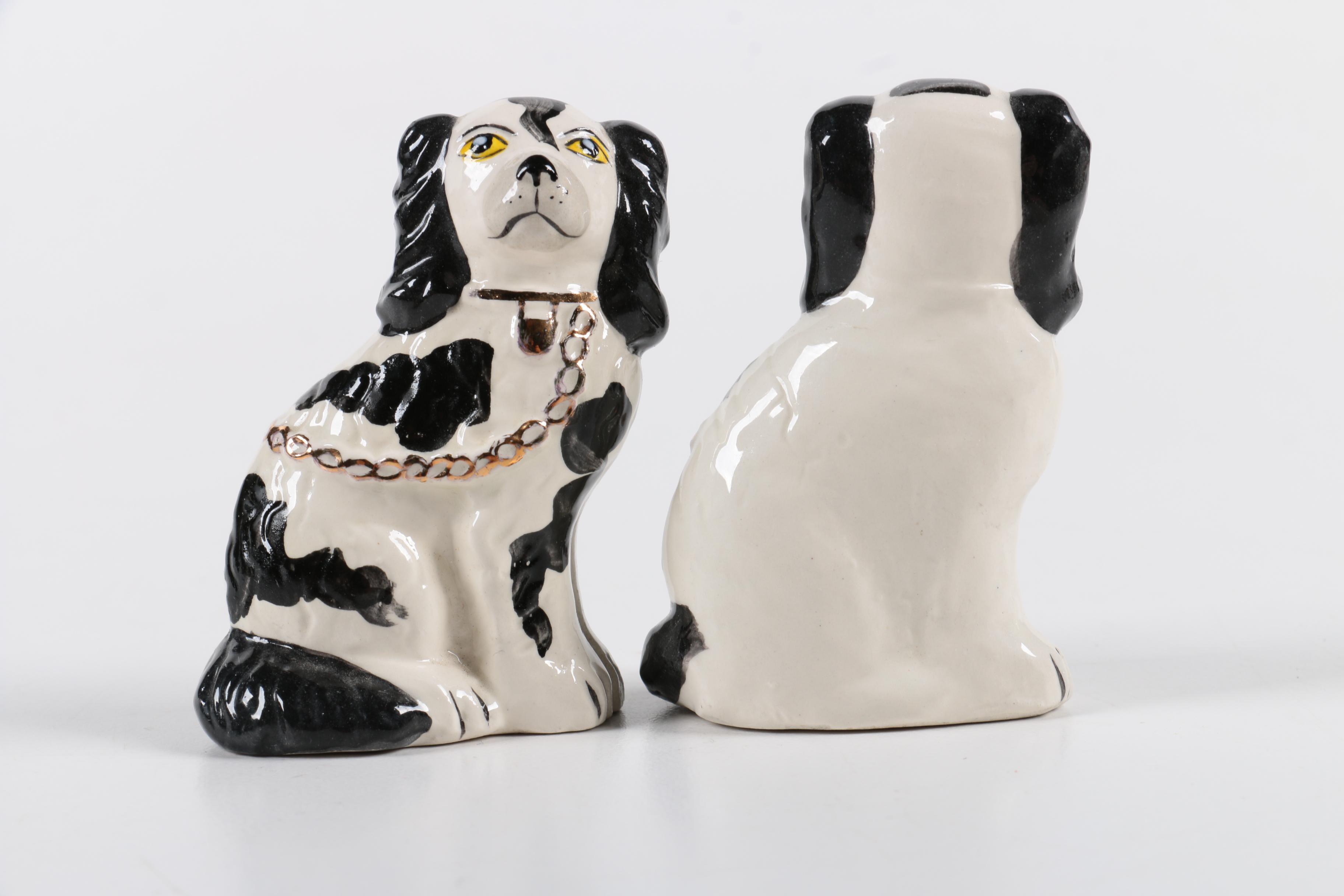 Lee-Anne Chellis Wessel Miniature Painted Staffordshire Style Dog Figurines