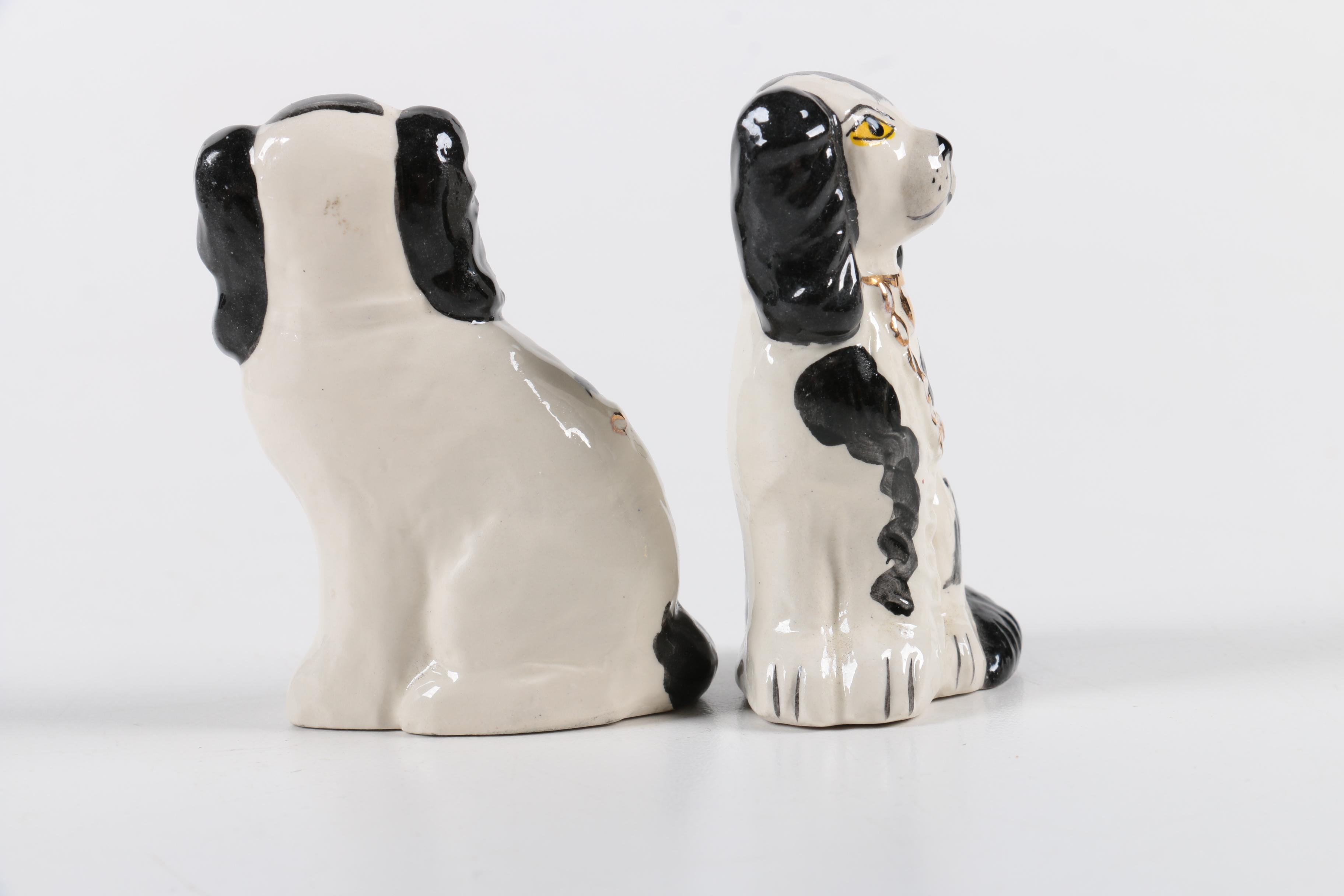 Lee-Anne Chellis Wessel Miniature Painted Staffordshire Style Dog Figurines