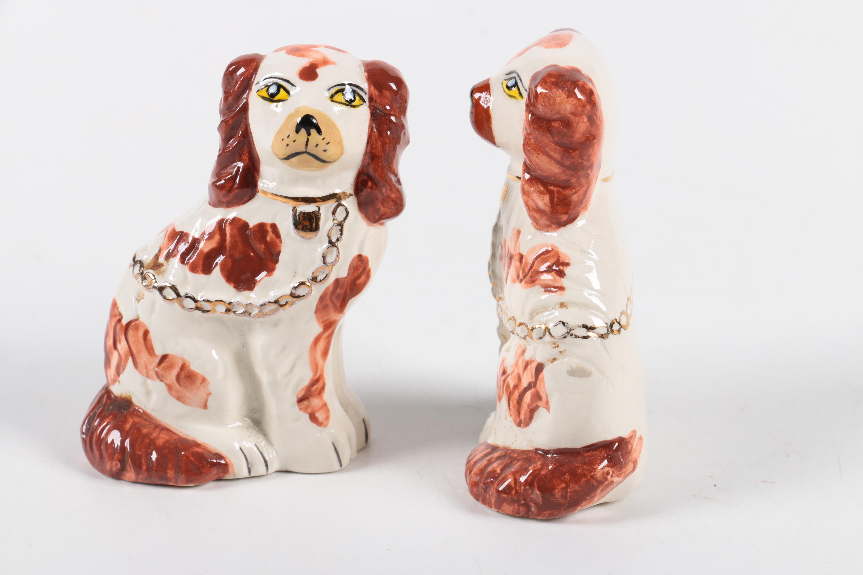Lee-Anne Chellis Wessel Miniature Painted Staffordshire Style Dog Figurines