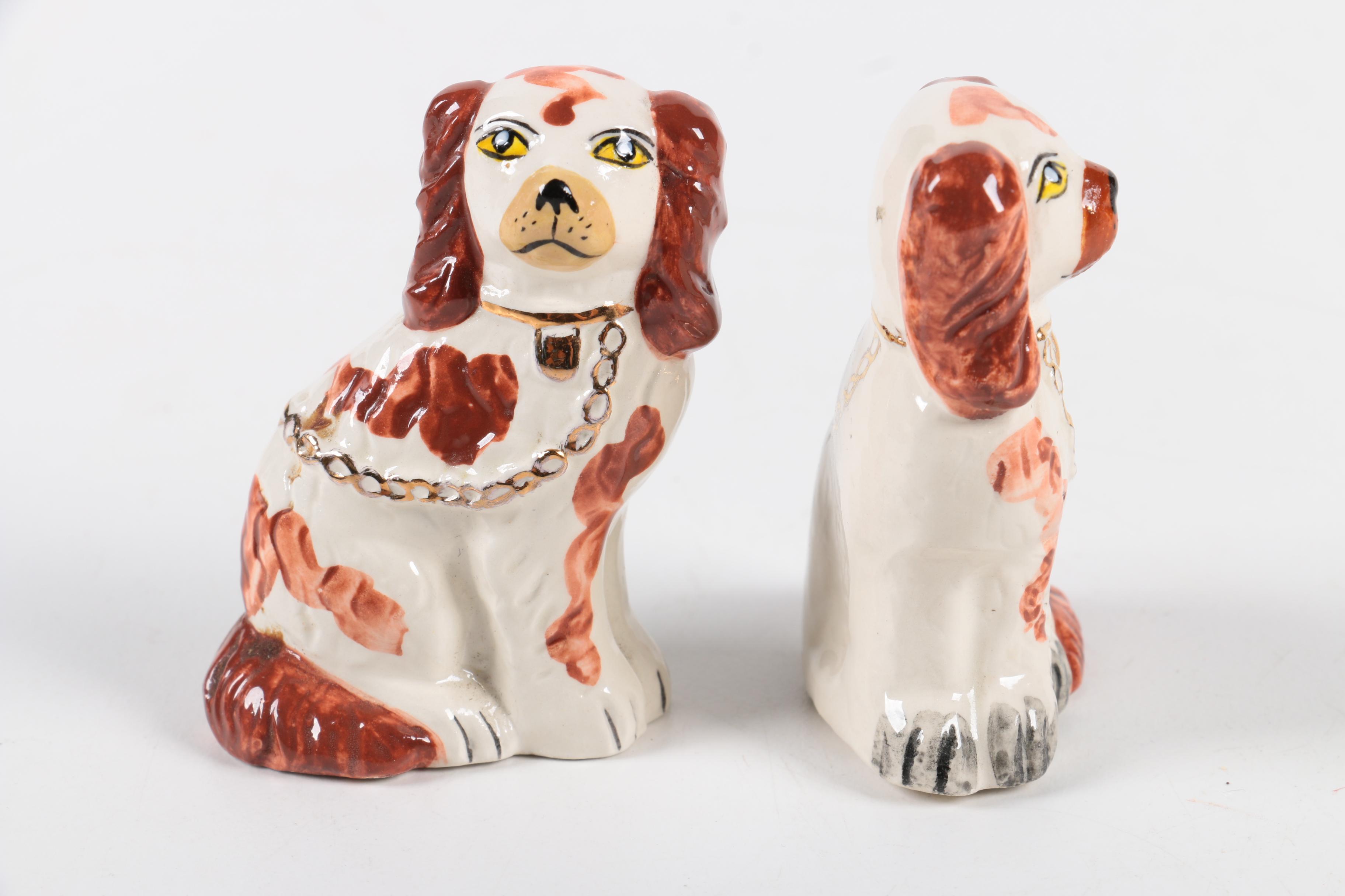 Lee-Anne Chellis Wessel Miniature Painted Staffordshire Style Dog Figurines