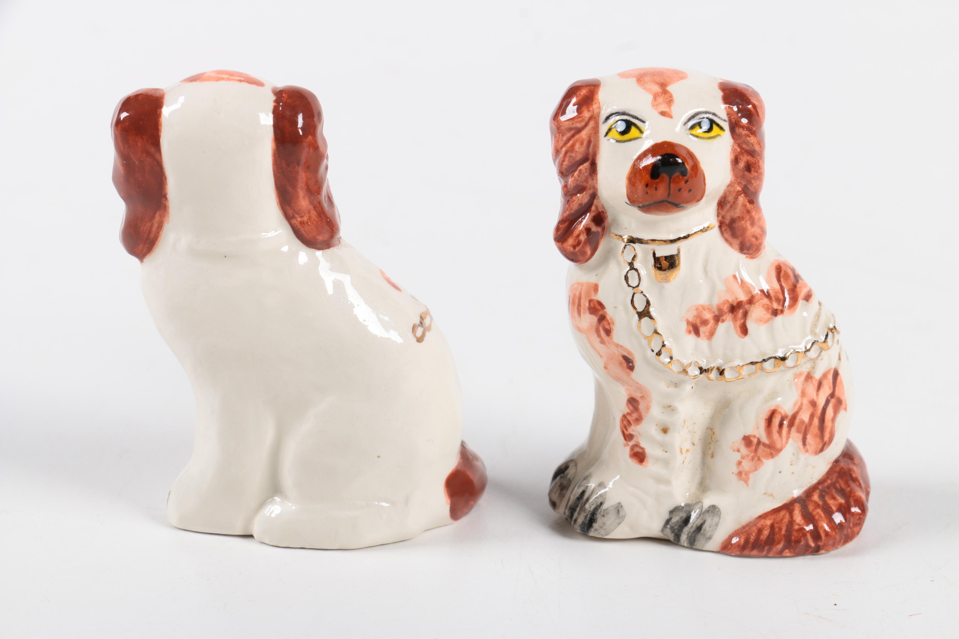 Lee-Anne Chellis Wessel Miniature Painted Staffordshire Style Dog Figurines