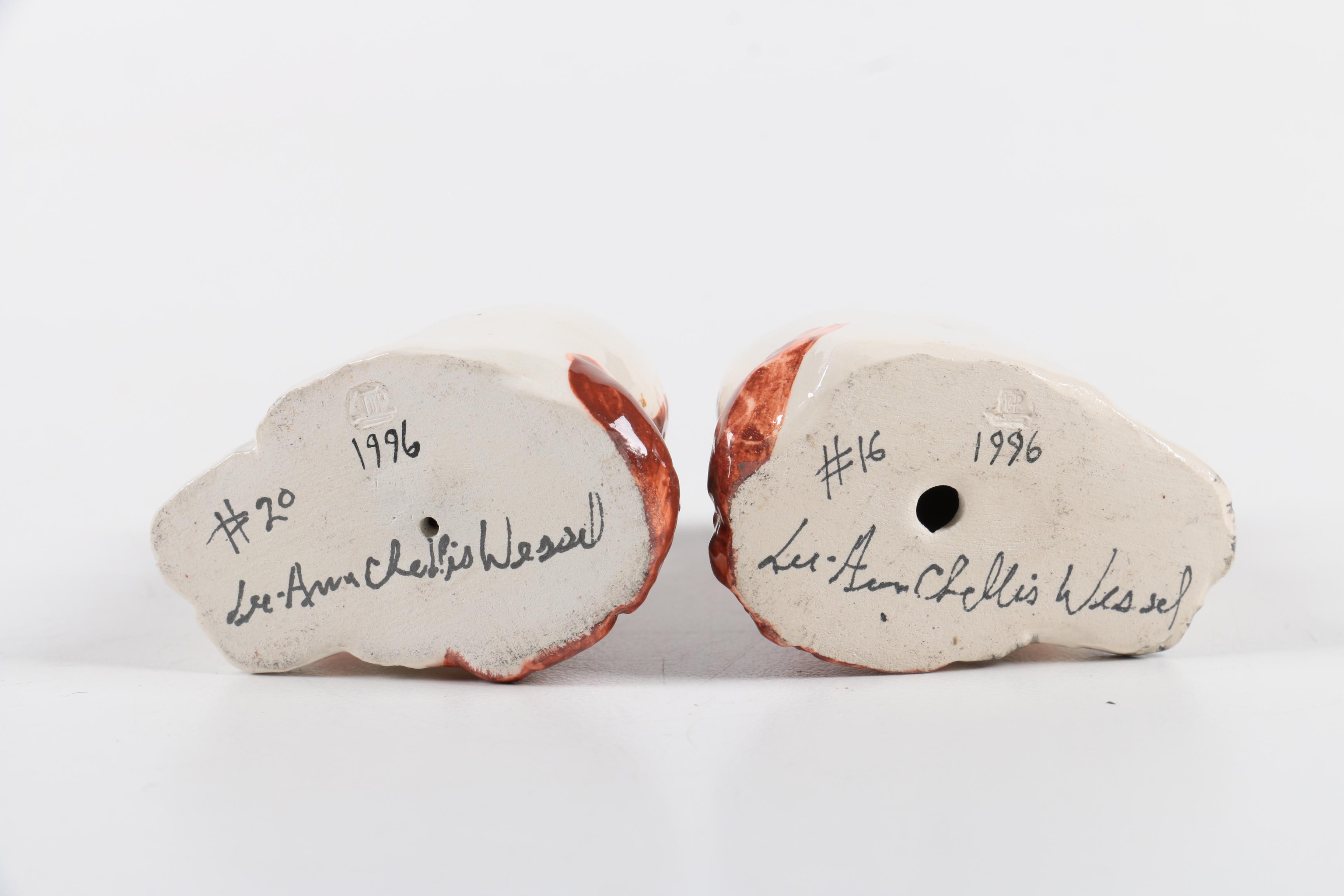 Lee-Anne Chellis Wessel Miniature Painted Staffordshire Style Dog Figurines