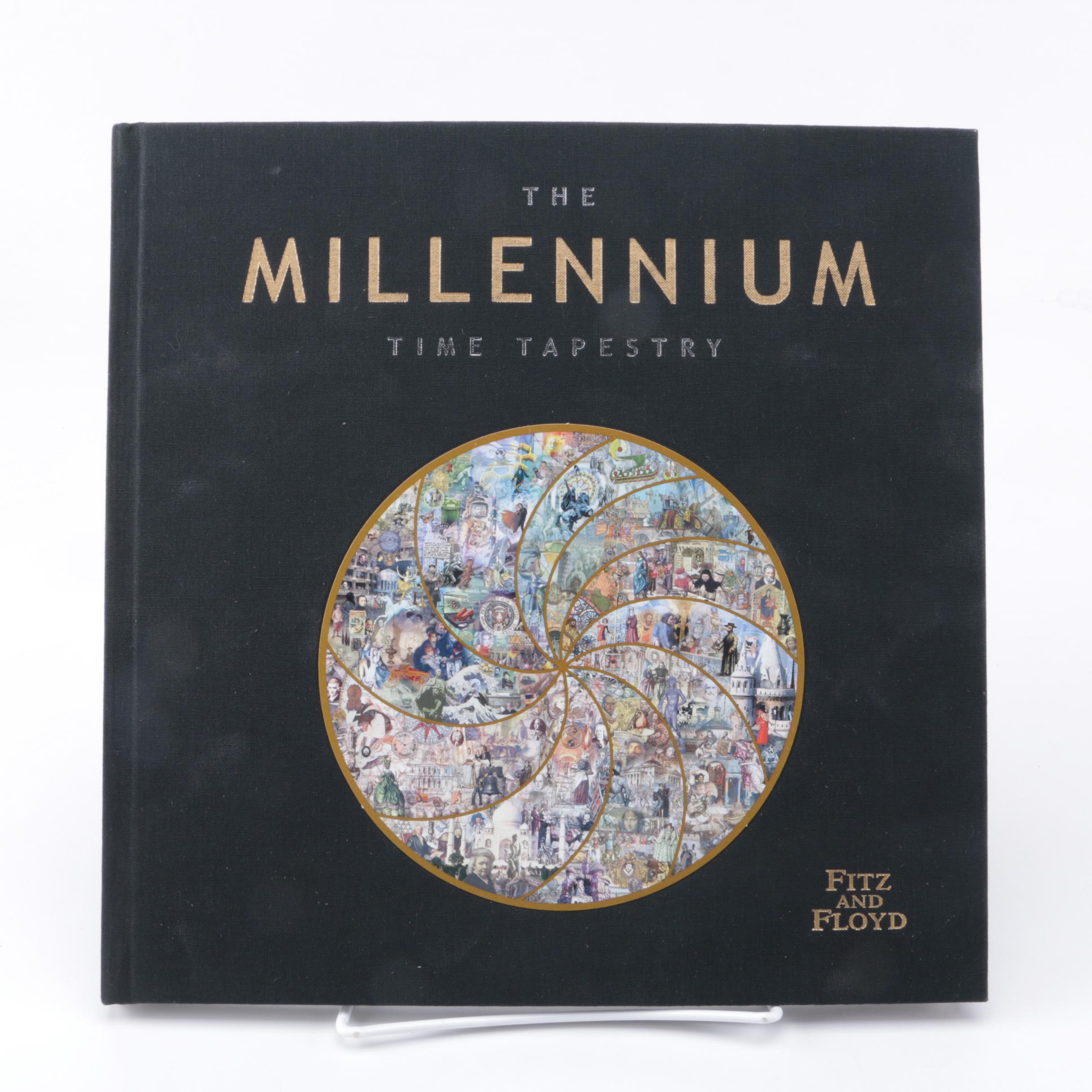 "The Millennium Time Tapestry" Plate by Fitz and Floyd and Book
