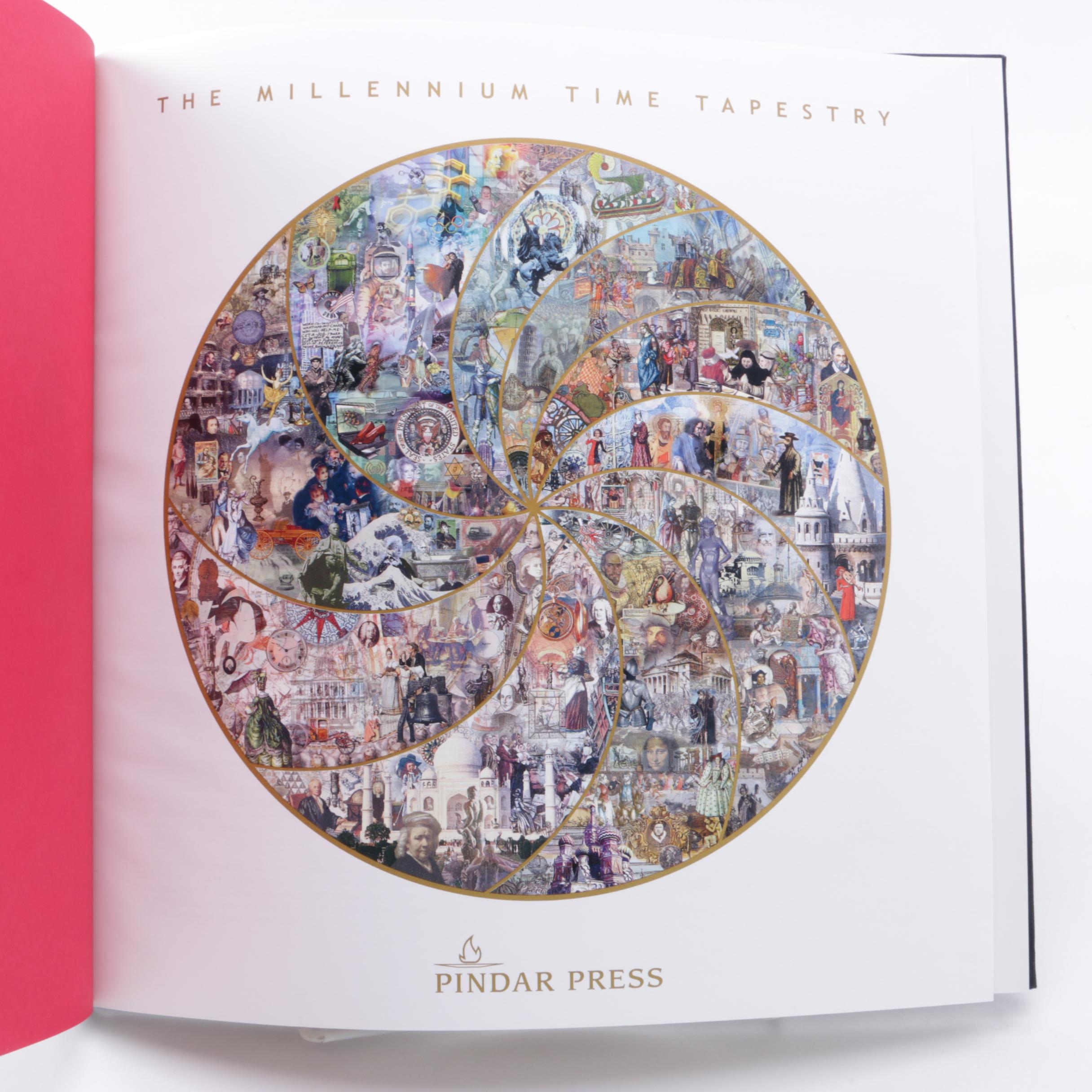 "The Millennium Time Tapestry" Plate by Fitz and Floyd and Book