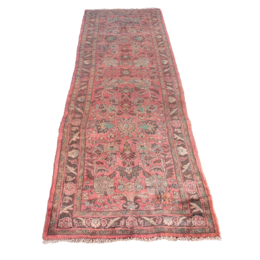 Hand-Knotted Perisan Mehriban Carpet Runner