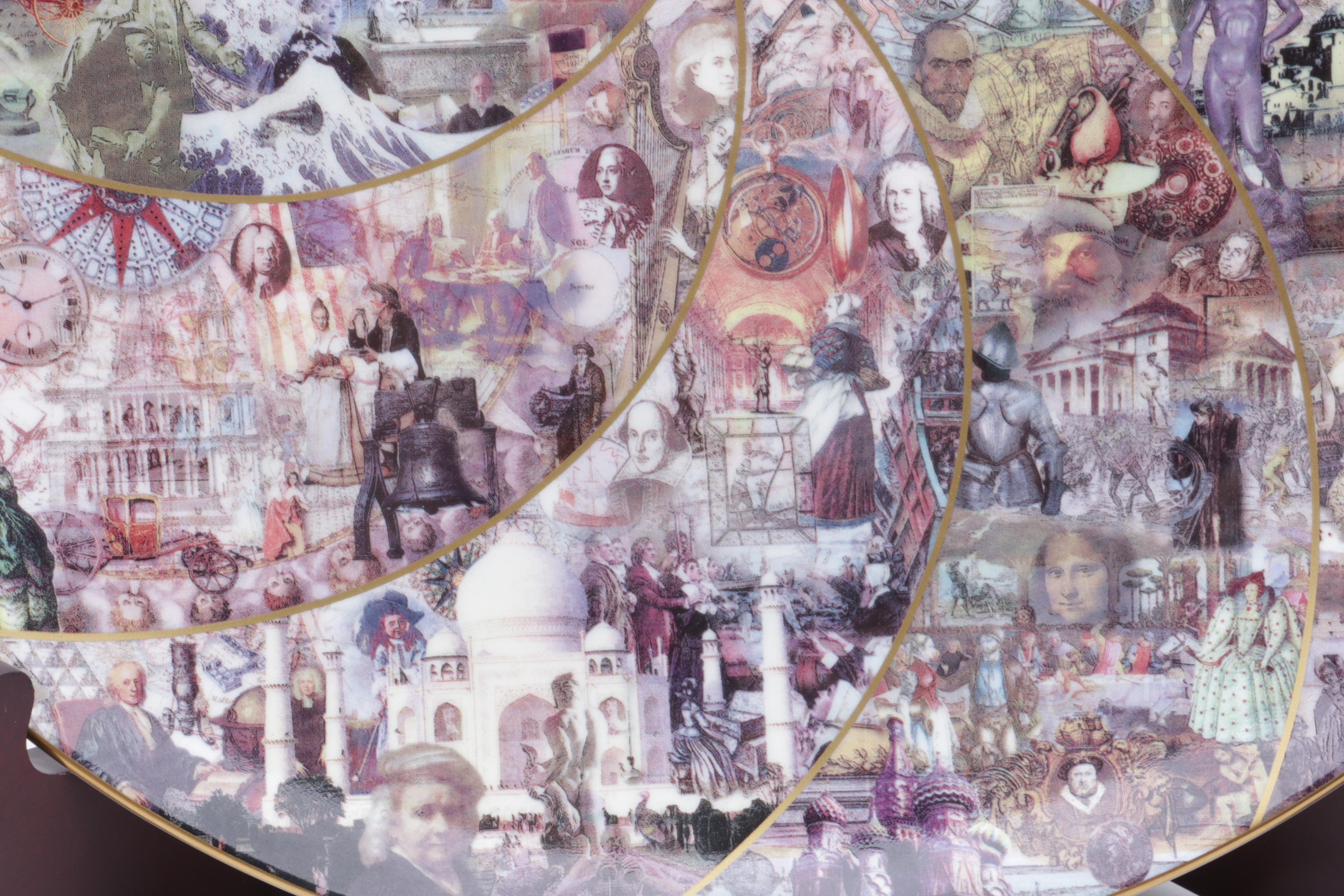 "The Millennium Time Tapestry" Plate by Fitz and Floyd and Book