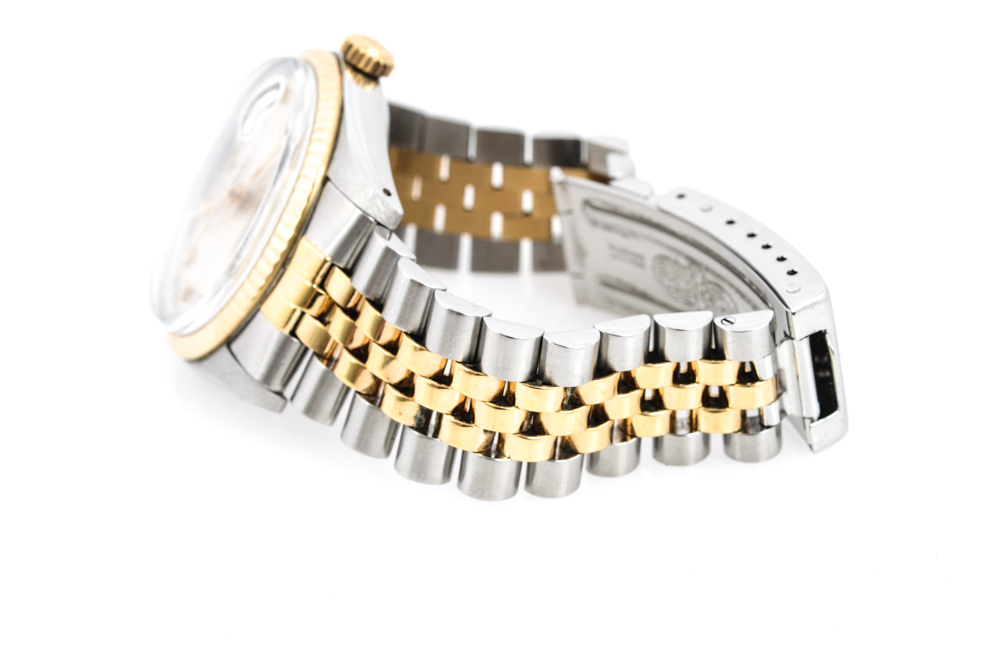 Vintage Rolex 18K Yellow Gold Datejust Diamond Watch