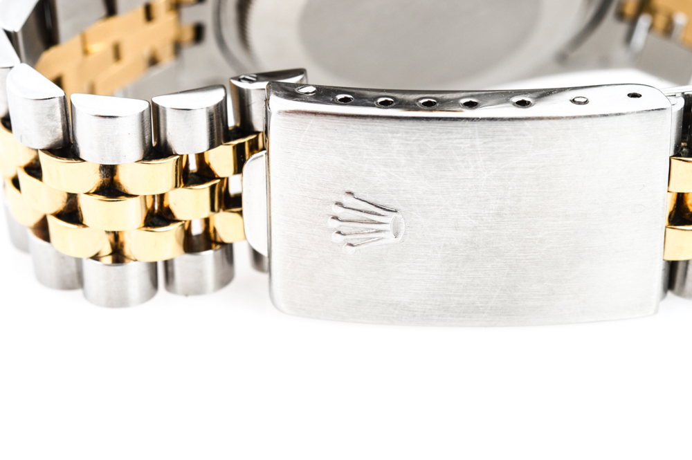 Vintage Rolex 18K Yellow Gold Datejust Diamond Watch