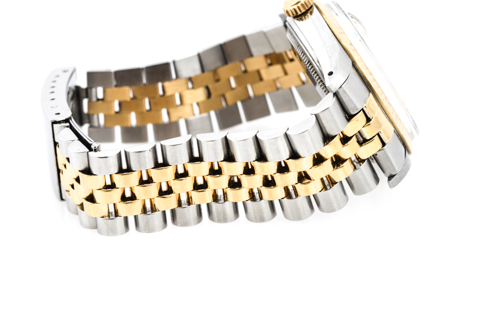 Vintage Rolex 18K Yellow Gold Datejust Diamond Watch