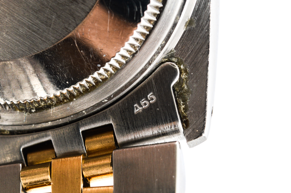 Vintage Rolex 18K Yellow Gold Datejust Diamond Watch