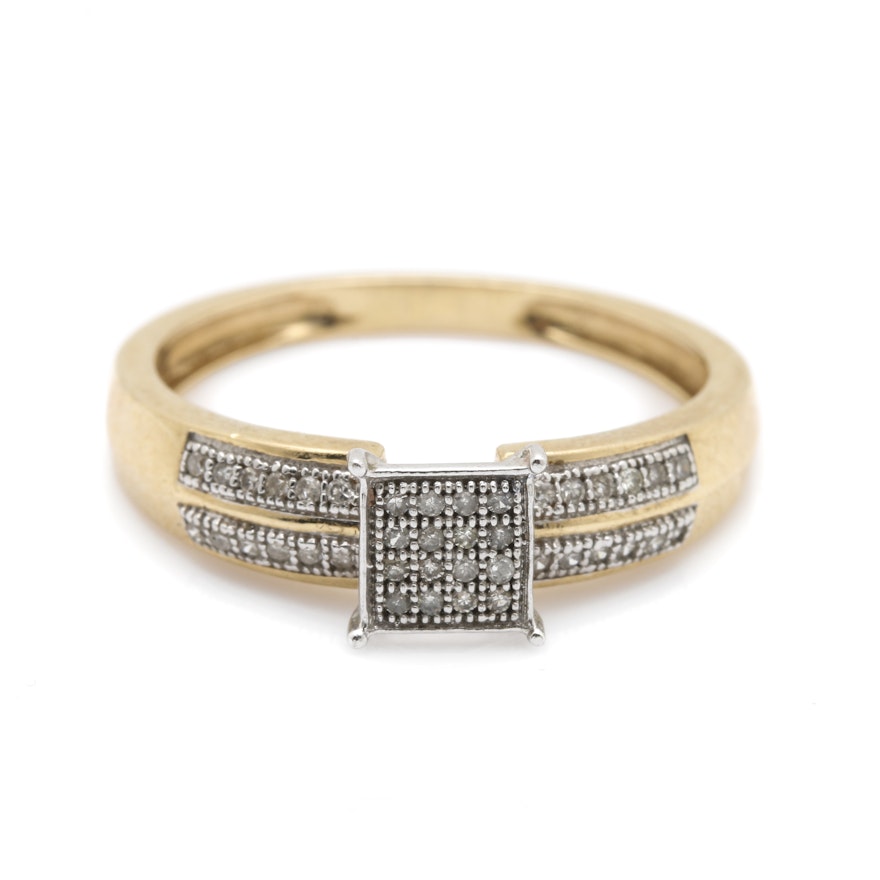 14K Yellow Gold Diamond Ring