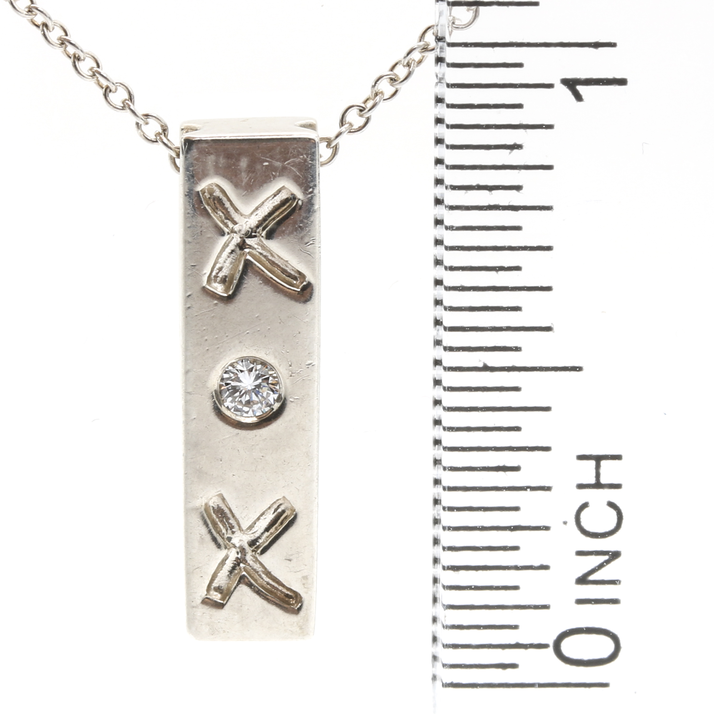 Tiffany & Co. Paloma Picasso Sterling Silver and Diamond Pendant Necklace